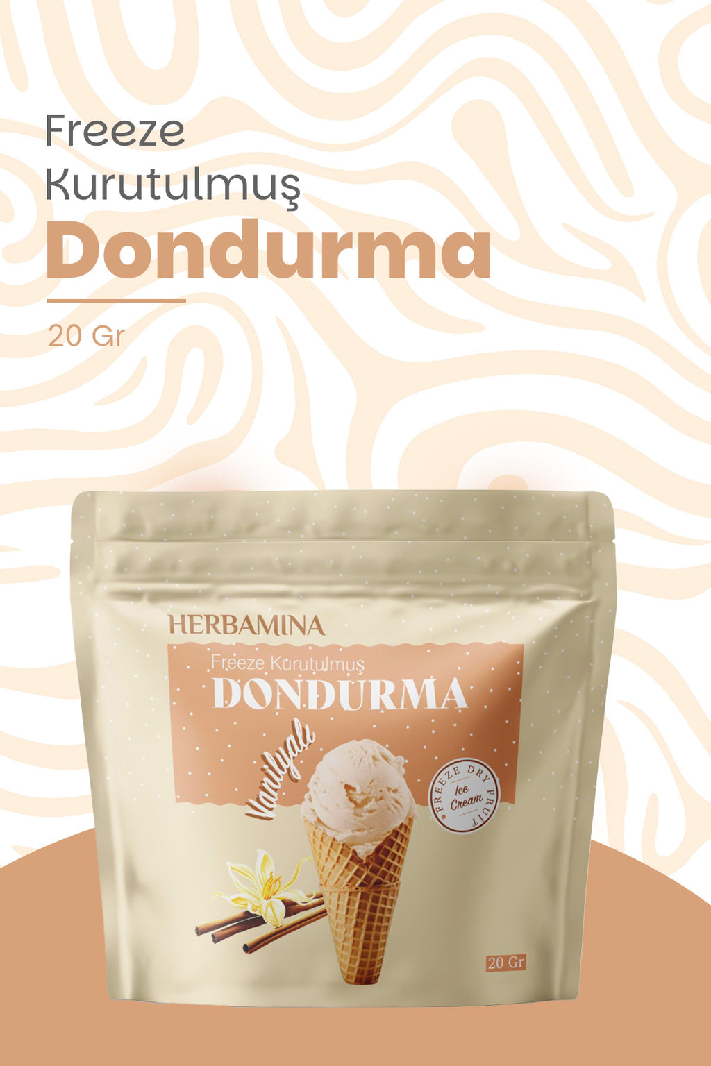 Dondurularak Kurutulmuş Vanilyalı Dondurma - 20 gr
