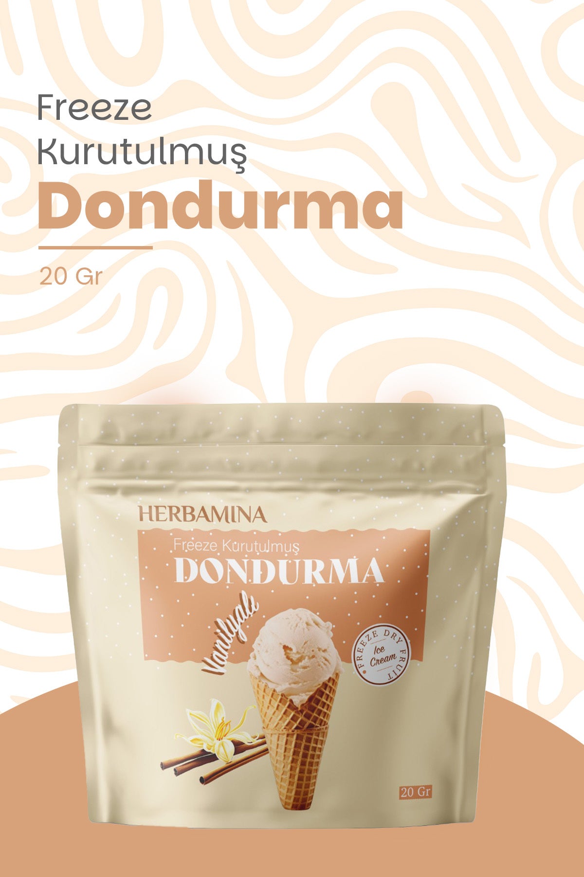 Dondurularak Kurutulmuş Vanilyalı Dondurma - 20 gr