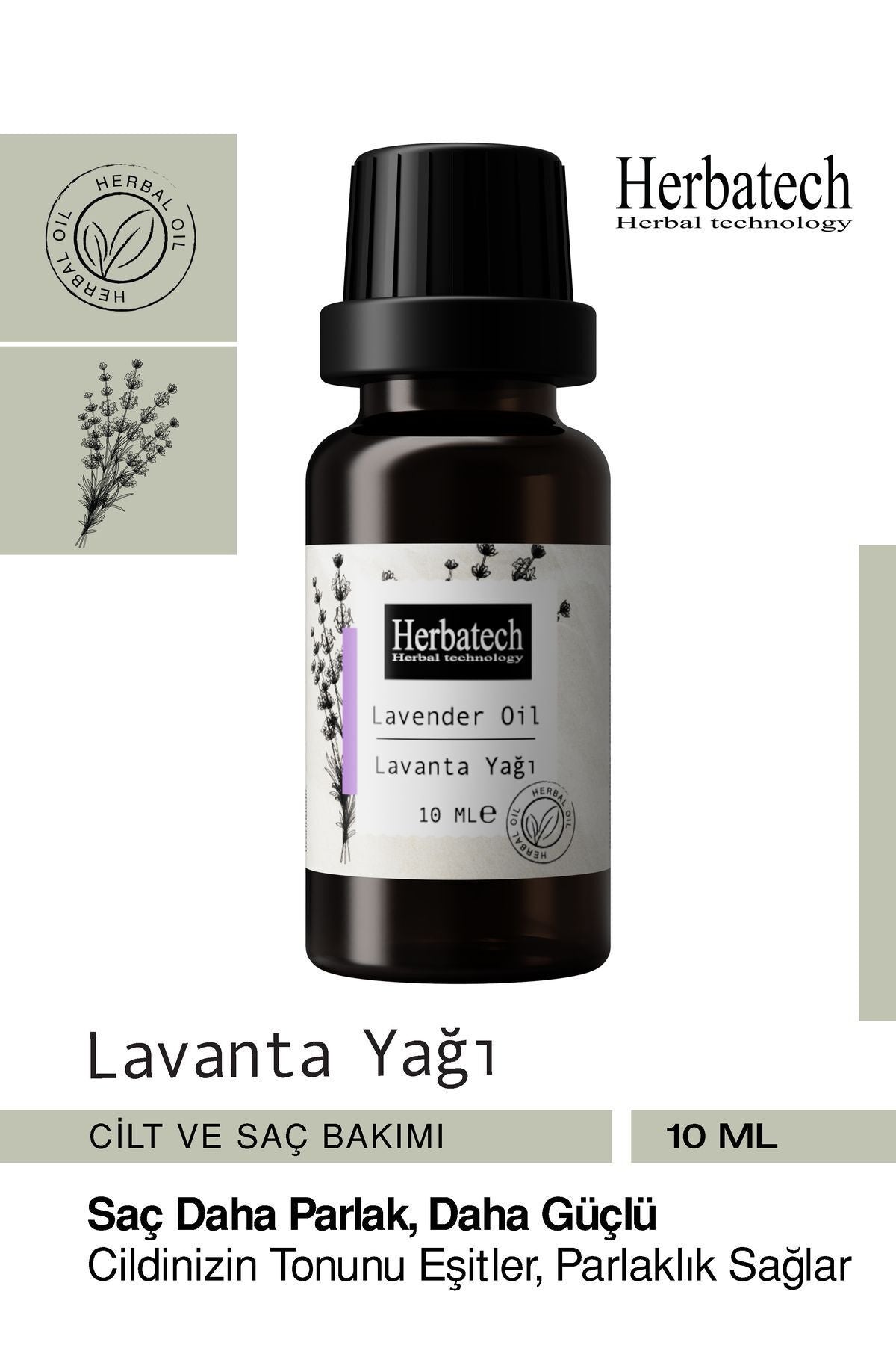Doğal Lavanta Yağı 10 ml - Doğal Cilt Ve Saç Bakım Yağı - Yatıştırıcı Aromaterapi Özü