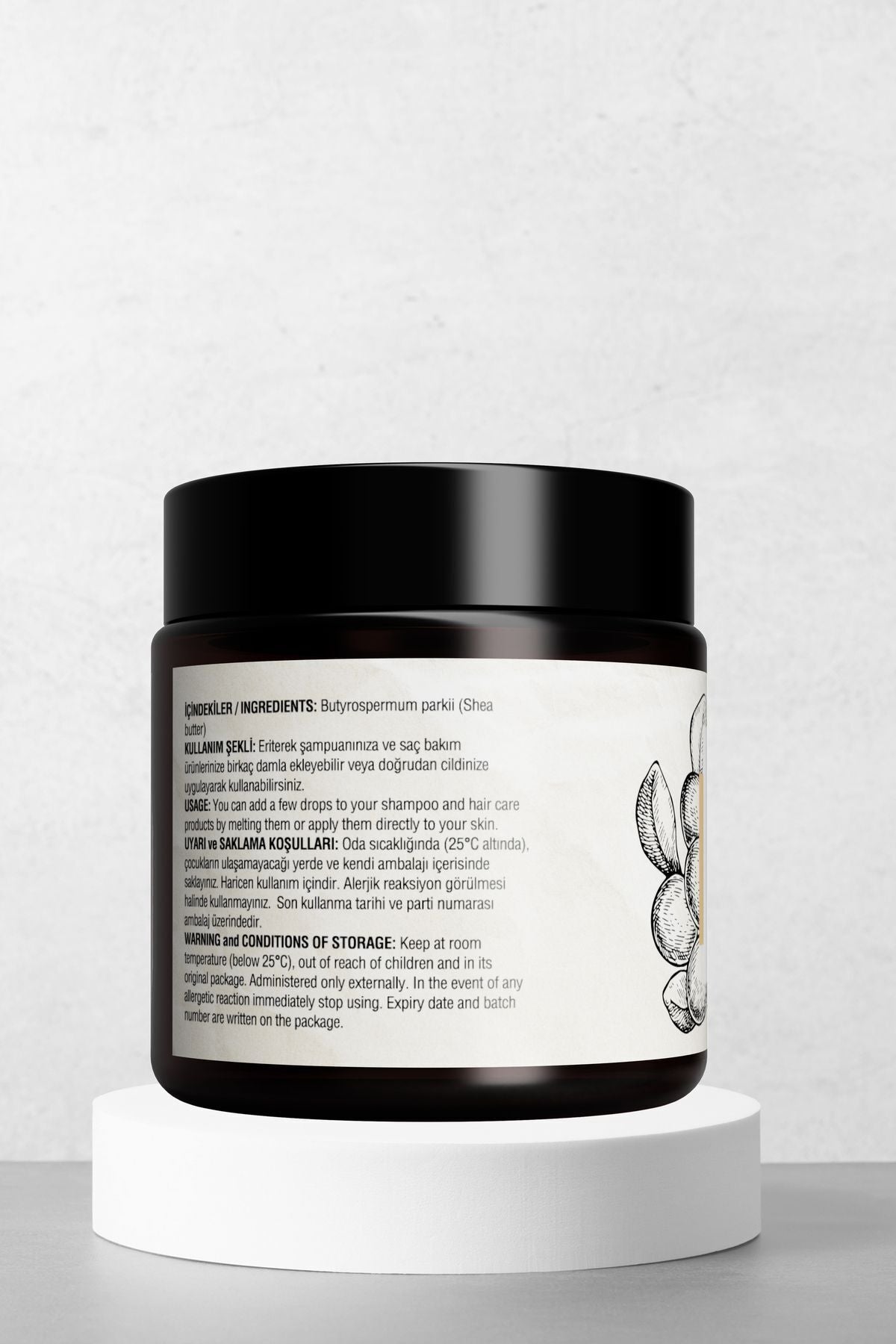 Doğal Shea Butter Yağı - Yoğun Nemlendirici Cilt Ve Saç Bakım Yağı 100 ml