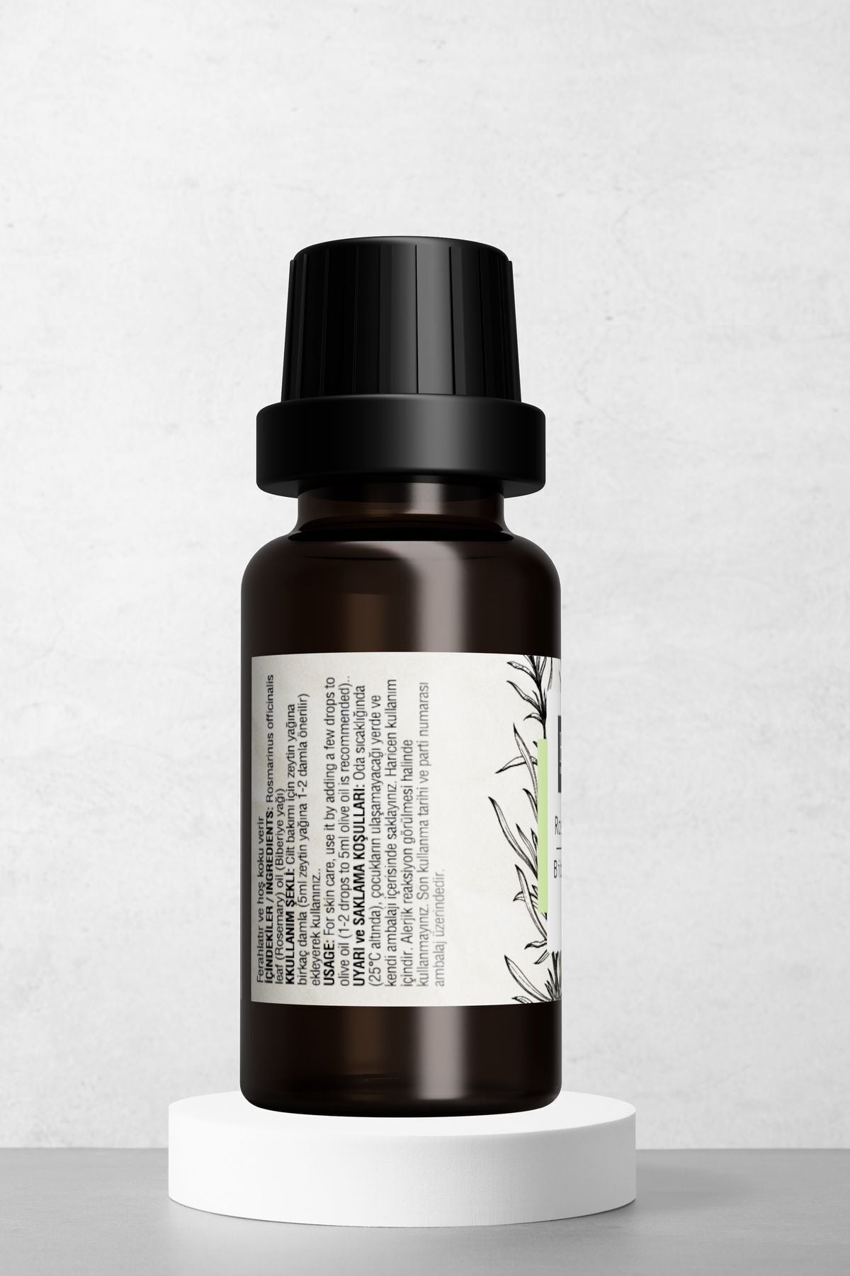 Doğal Biberiye Yağı - Saç Gürleştirici, Saç Uzatıcı Ve Odaklanma Artırıcı Uçucu Yağ 10 ml