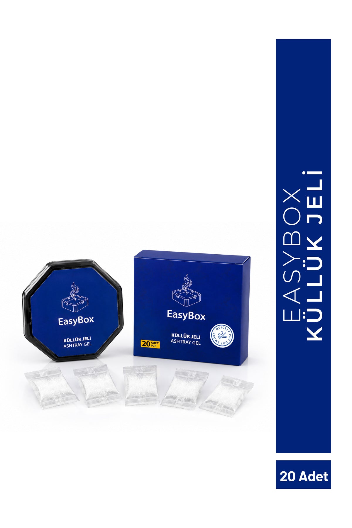 Küllük Jeli - Kül ve İzmarit Hapsedici Koku Emici Jel 20 Adet