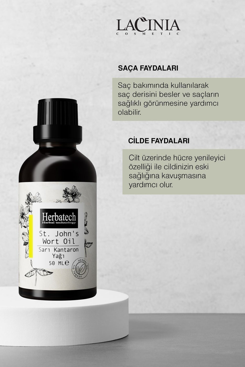 Doğal Sarı Kantaron Yağı - Cilt Ve Saç Derisi Bakım Yağı 50 ml