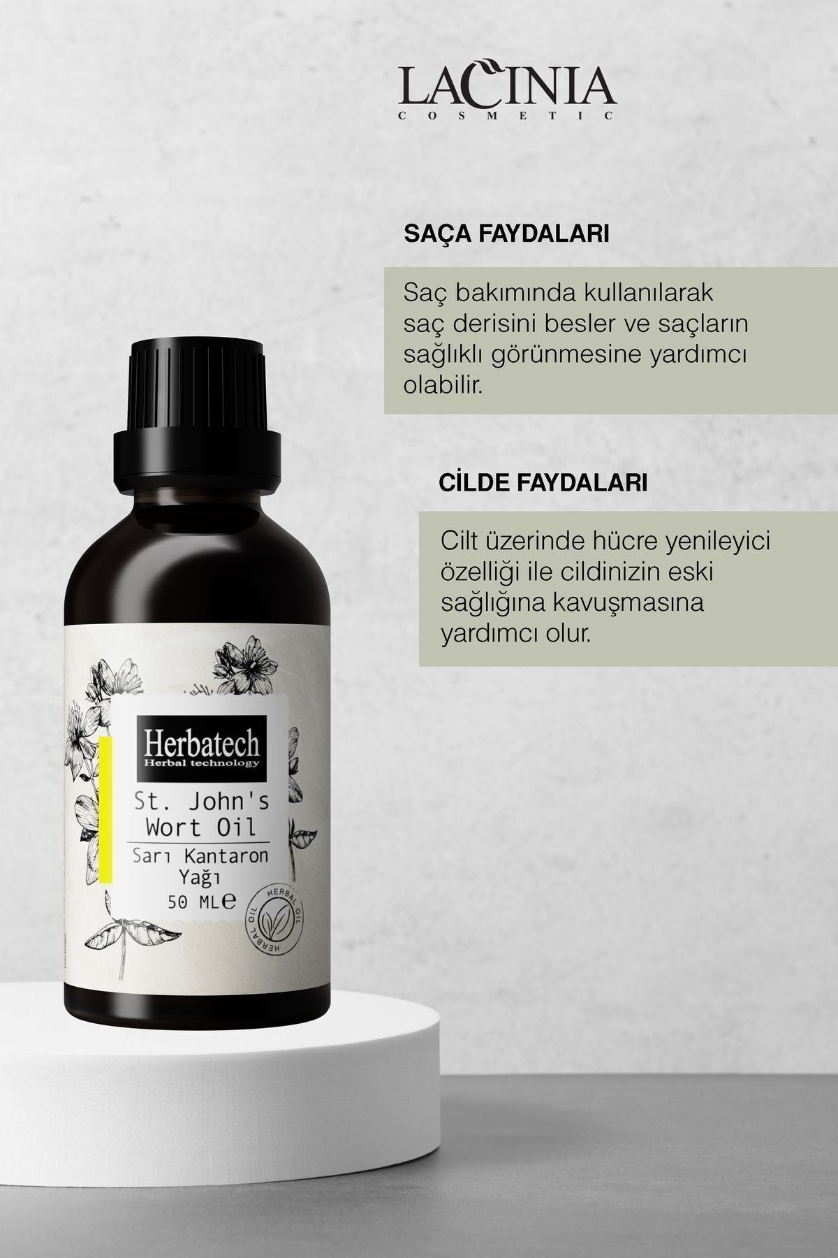 Doğal Sarı Kantaron Yağı - Cilt Ve Saç Derisi Bakım Yağı 50 ml
