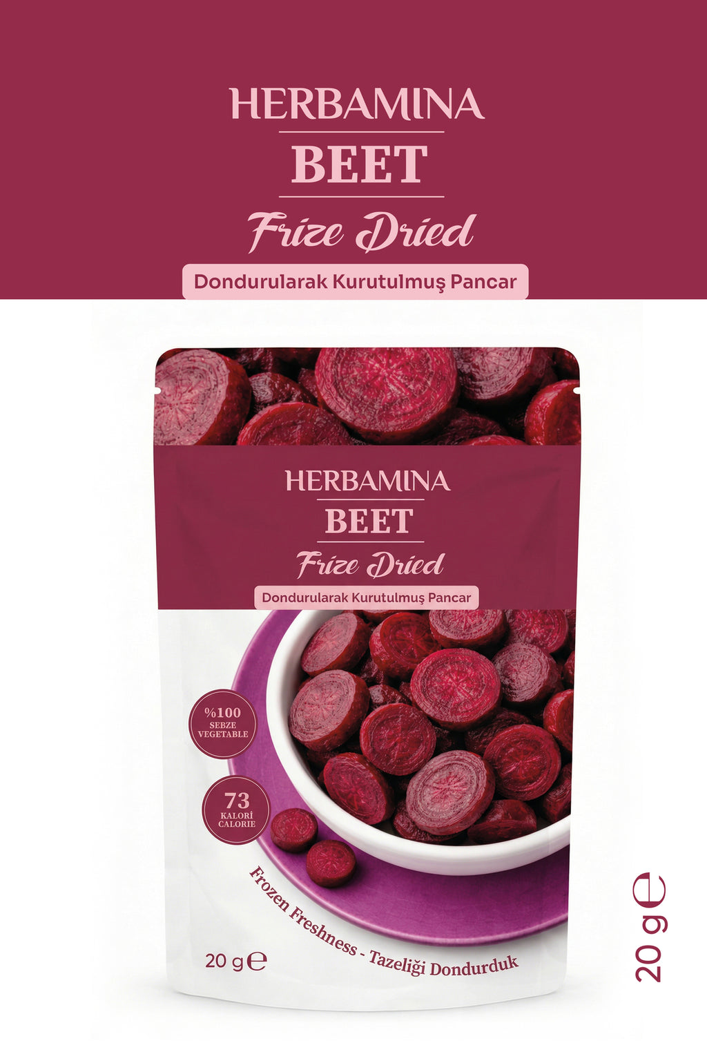 Dondurularak Kurutulmuş Pancar - 20 gr