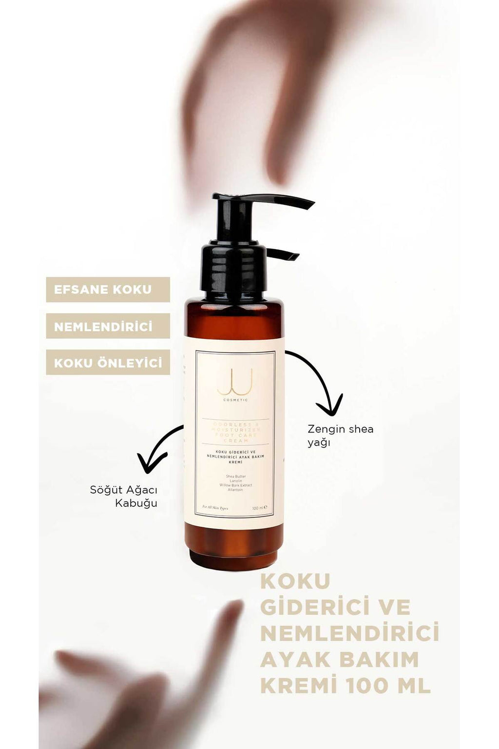 Koku Giderici ve Nemlendirici Ayak Bakım Kremi 100 ml