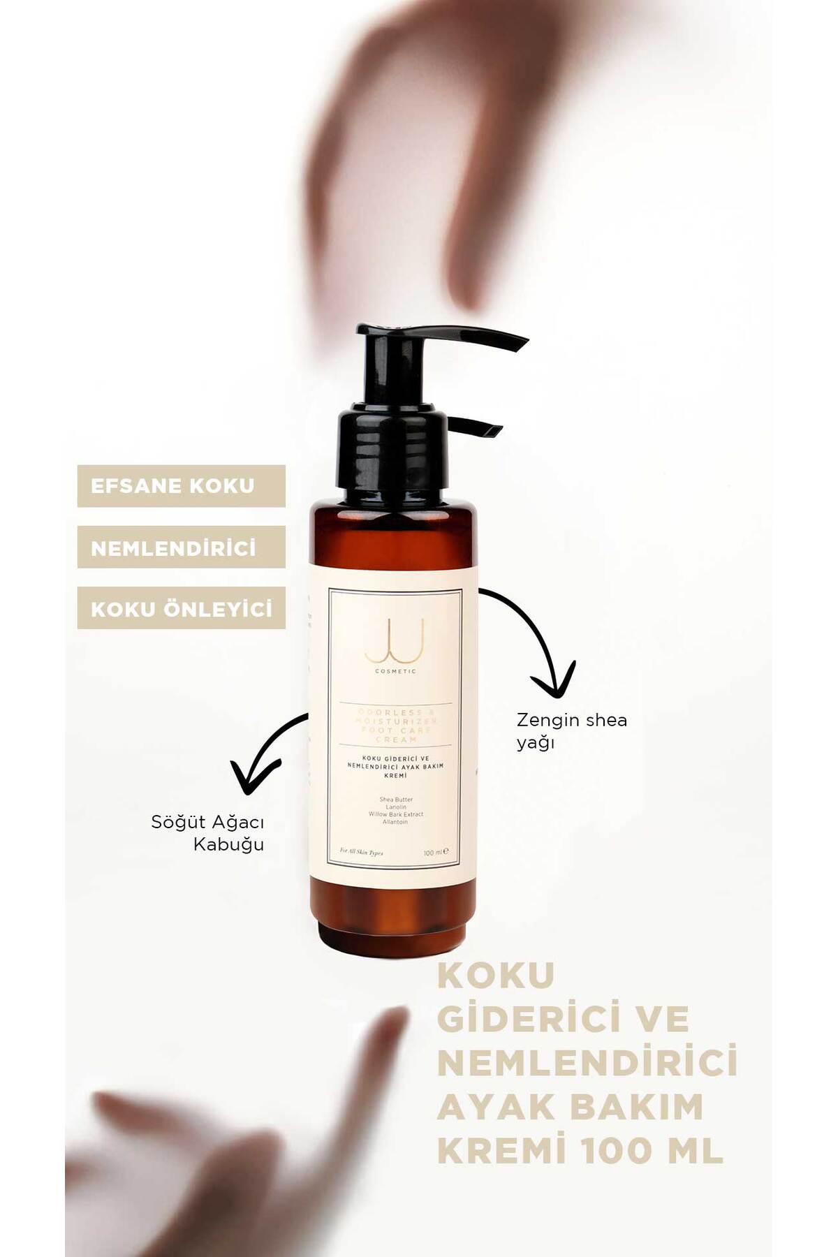 Koku Giderici ve Nemlendirici Ayak Bakım Kremi 100 ml