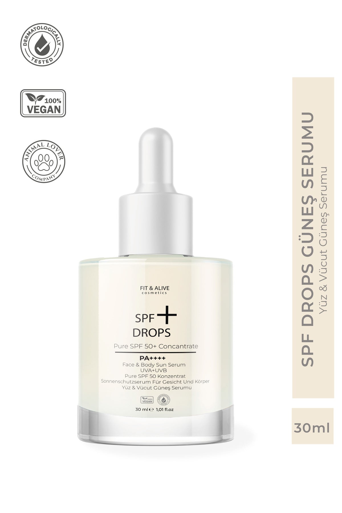 Fitalive Spf 50+ Drops Yüz ve Vücut Güneş Serumu Pa++++