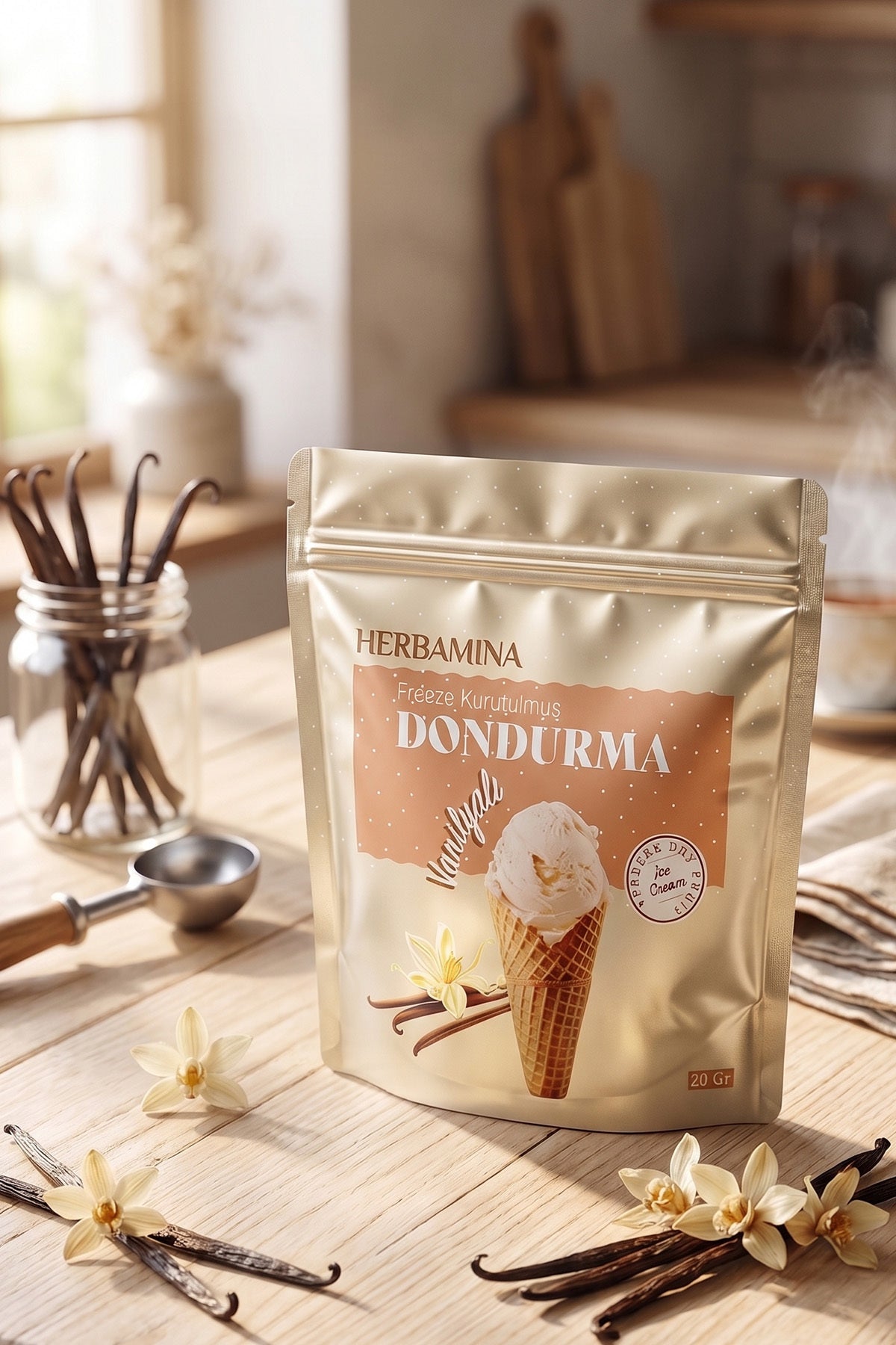 Dondurularak Kurutulmuş Vanilyalı Dondurma - 20 gr