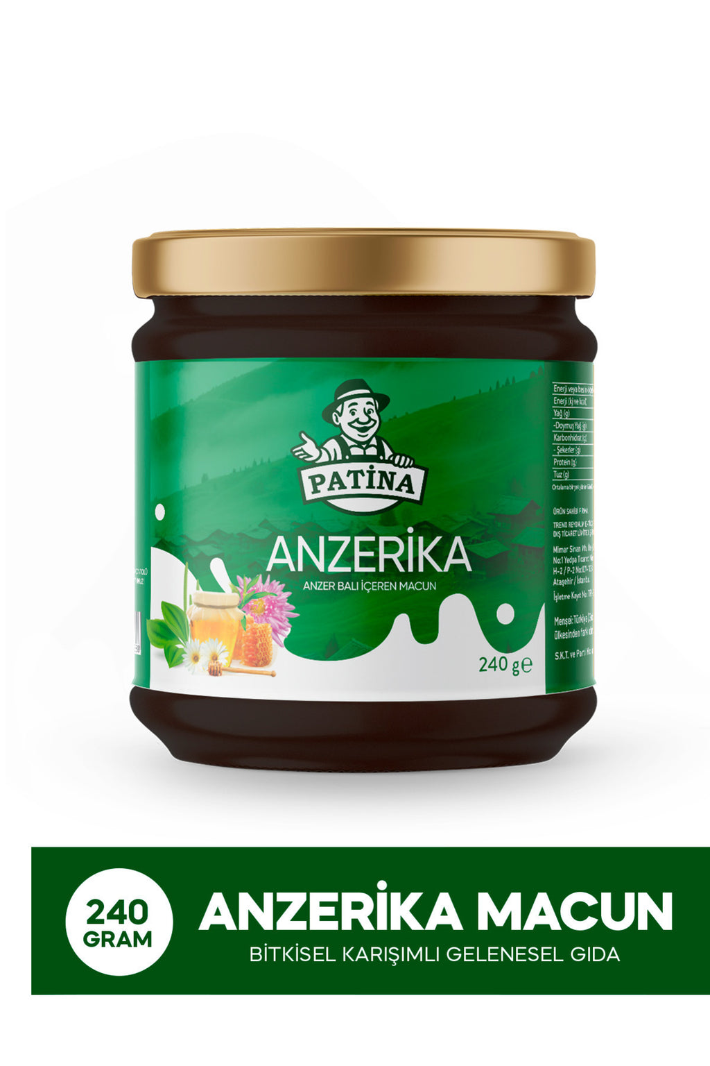Anzerika Macun - Anzer Balı, Keçiboynuzu Pekmezi, Meyan Kökü Içeren Bitkisel Karışımlı Geleneksel Gıda 240 gr