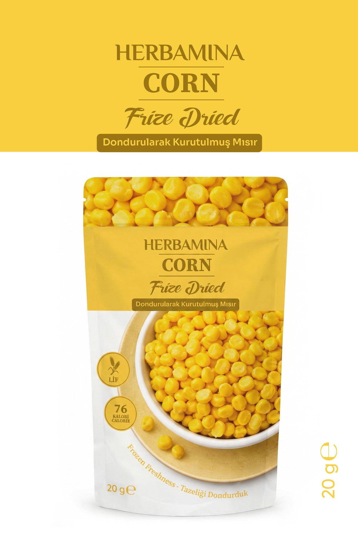 Dondurularak Kurutulmuş Mısır - 20 gr