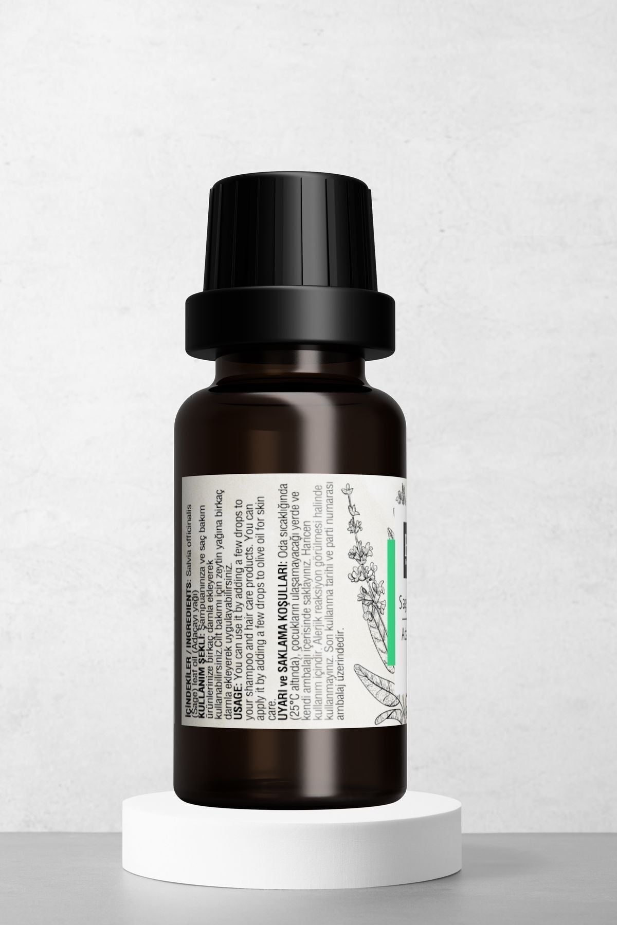 Doğal Adaçayı (Acı Elma) Yağı - , Arındırıcı Ve Cilt Dengeleyici Uçucu Yağ 10 ml