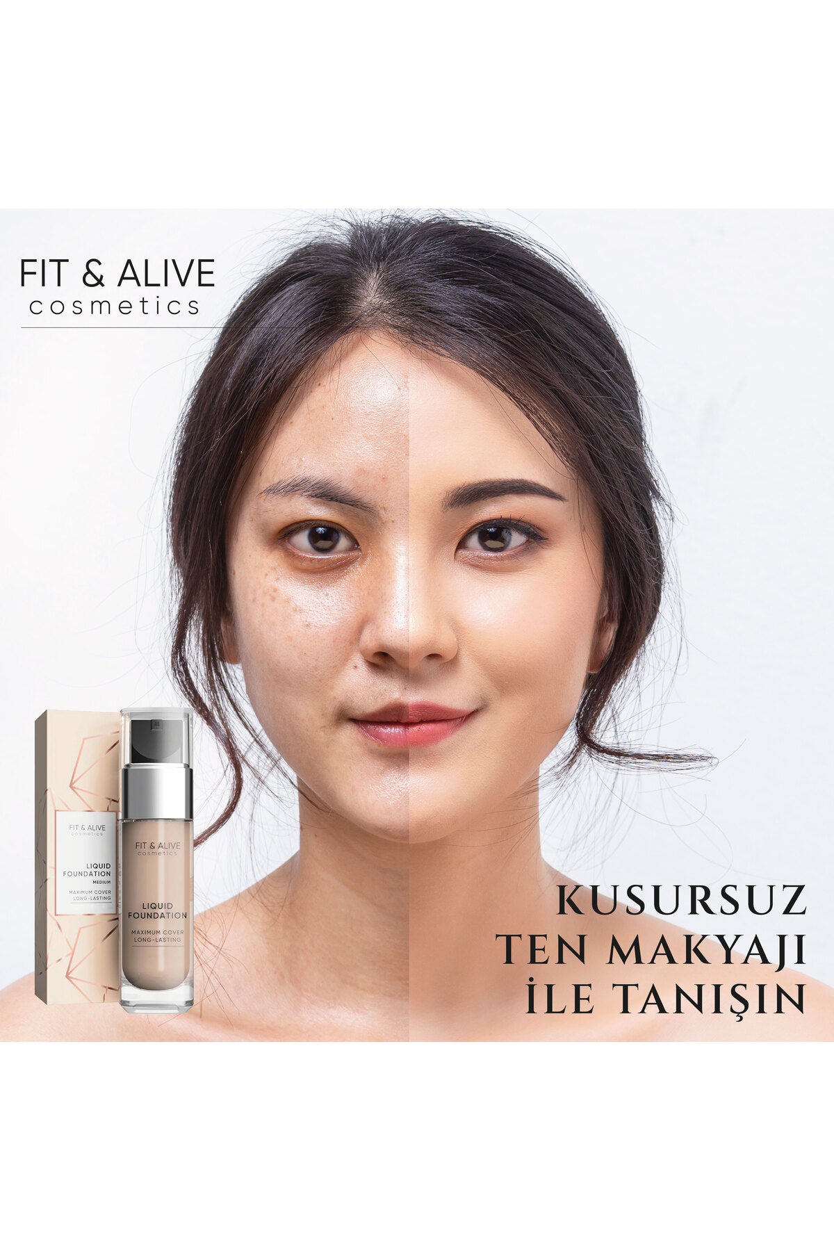 Fitalive 102 Liquid Foundation Likit Fondöten - Medium