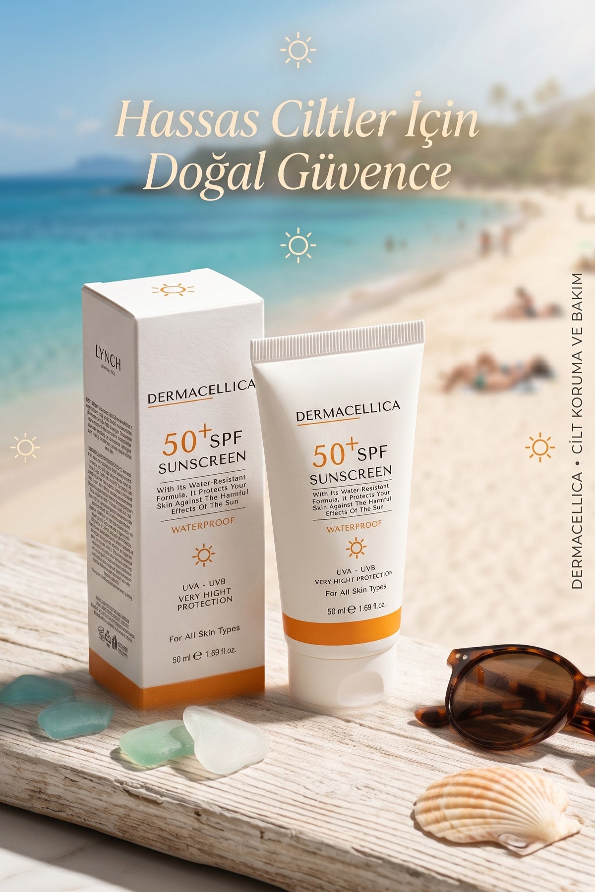 50+ Spf Suya Dayanıklı Çok Yüksek Korumalı Güneş Kremi 50 ml
