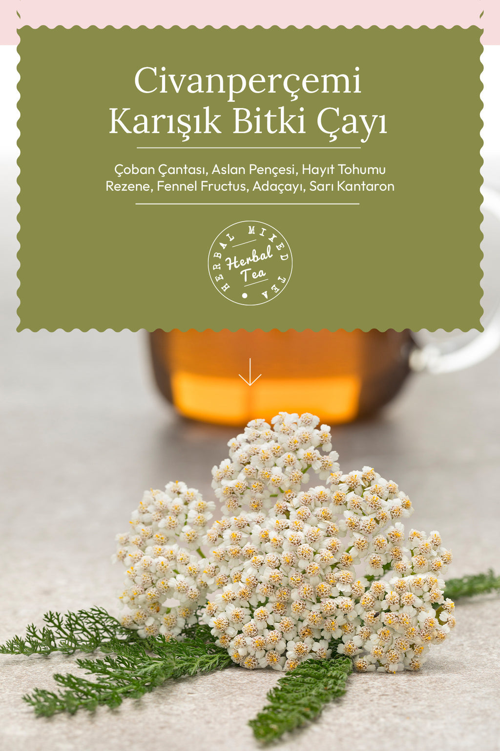 Civanperçemli Karışık Bitki Çayı (YARROW HERB TEA) 1,5grx30 Saşet