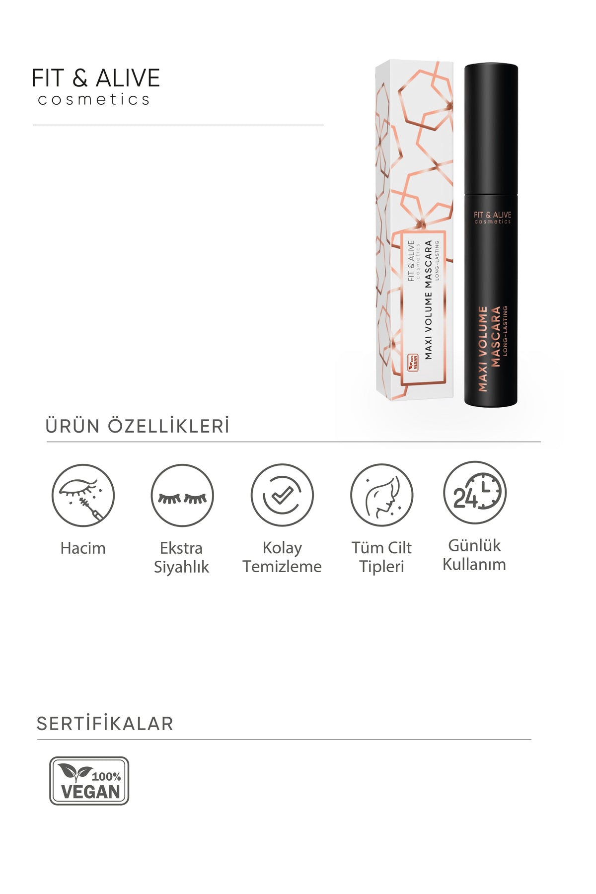 Fitalive Maxi Volume Mascara Ultra Hacim Veren Maskara