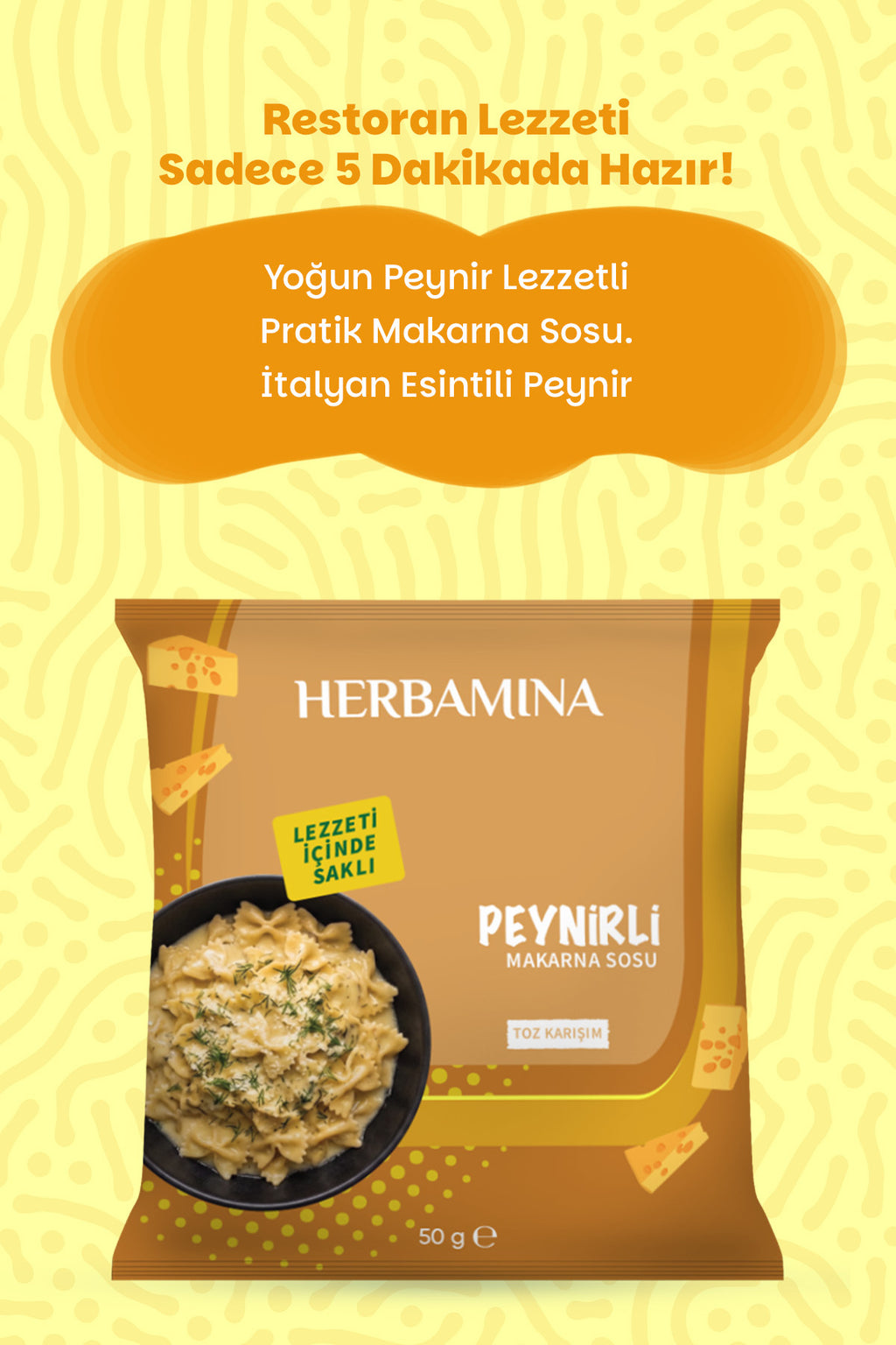 3'lü Peynirli Makarna Sosu 50 gr