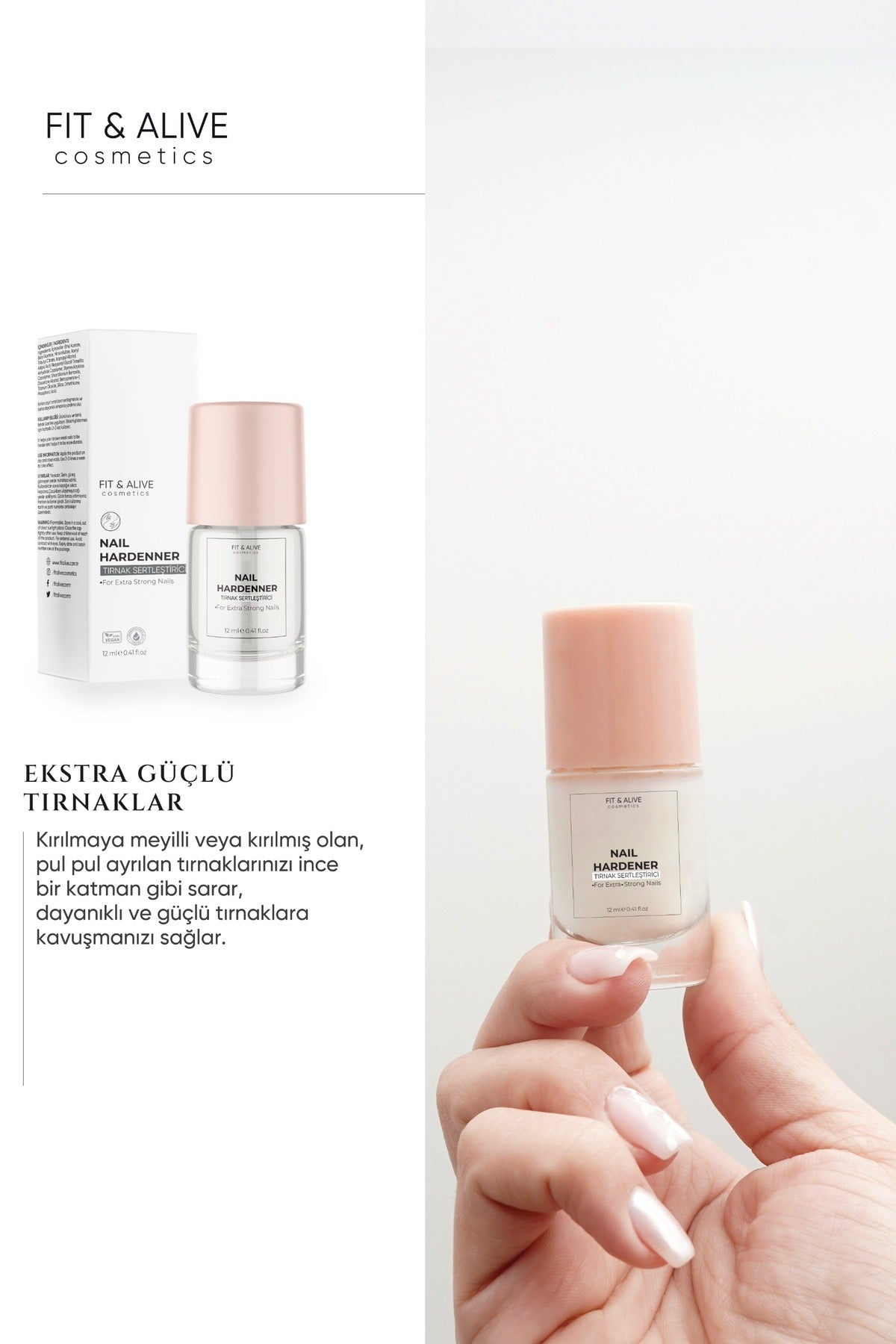 Fitalive Nail Hardener Tırnak - Opak
