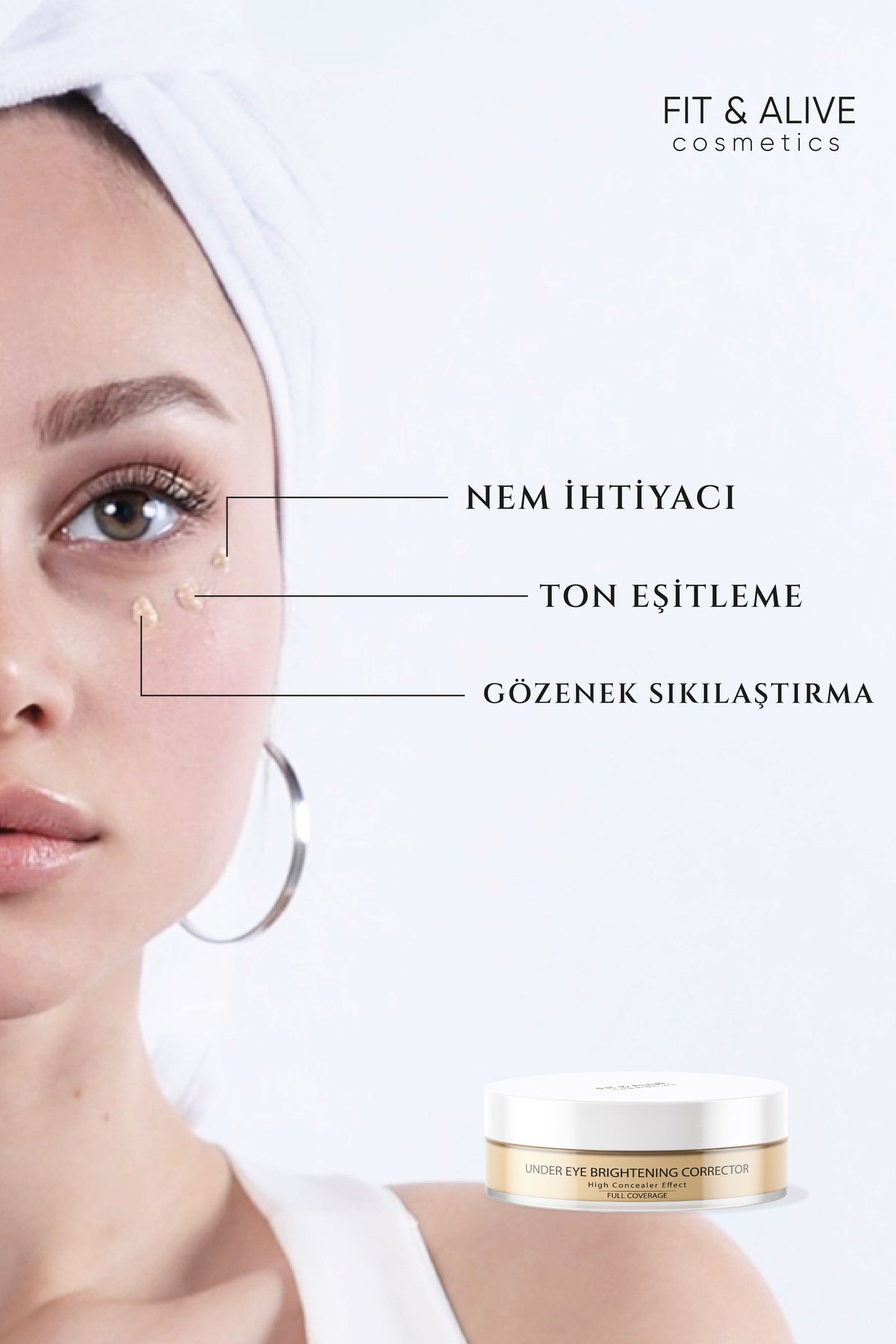 Fitalive Aydınlatıcı Göz Altı Bakım Kremi 01 ( Yüksek Kapatıcılık Özellikli )