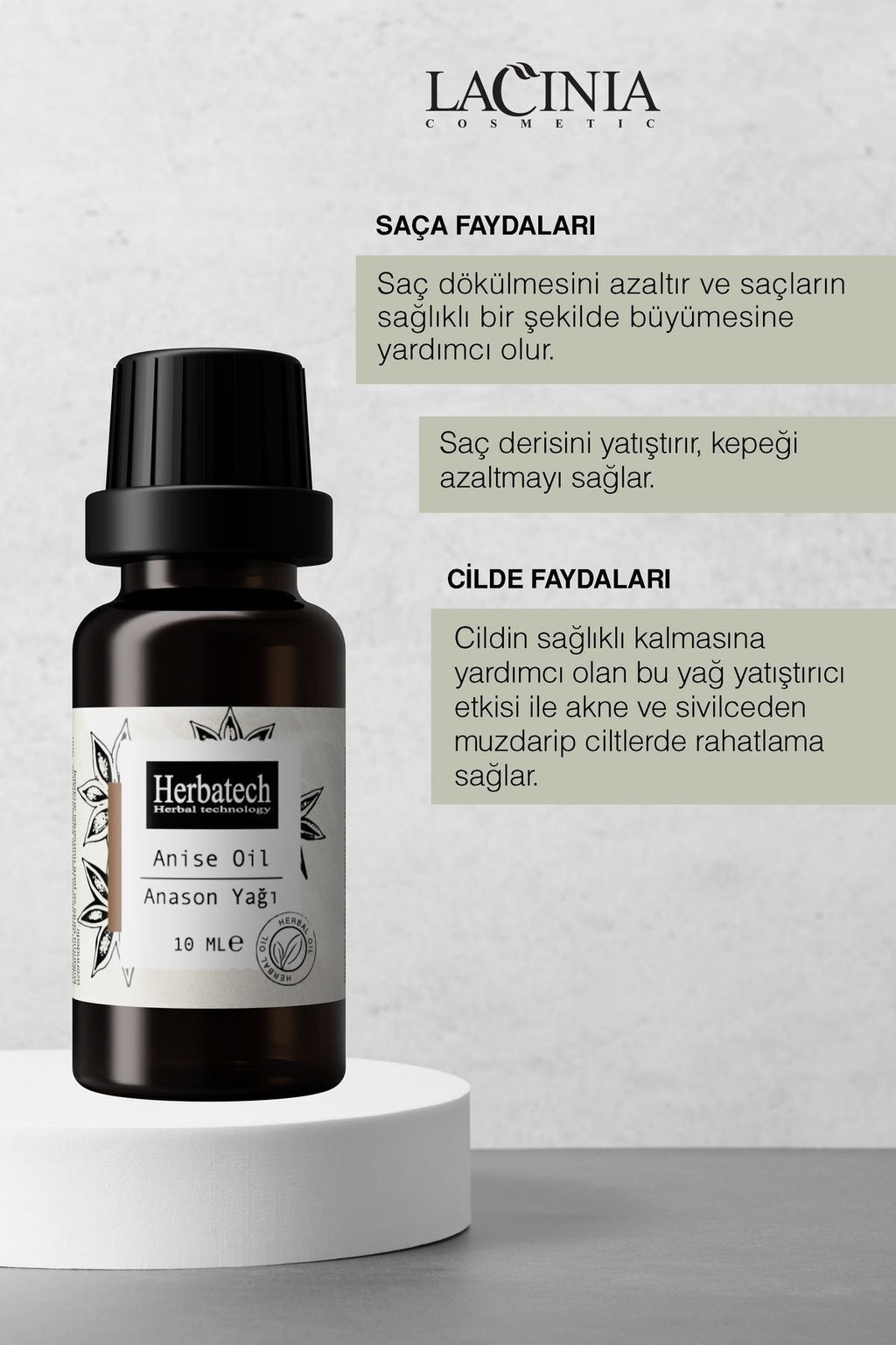 Doğal Anason Yağı - Saç Kökü Besleyici, Dökülme Karşıtı Ve Sakinleştirici Uçucu Yağ 10 ml