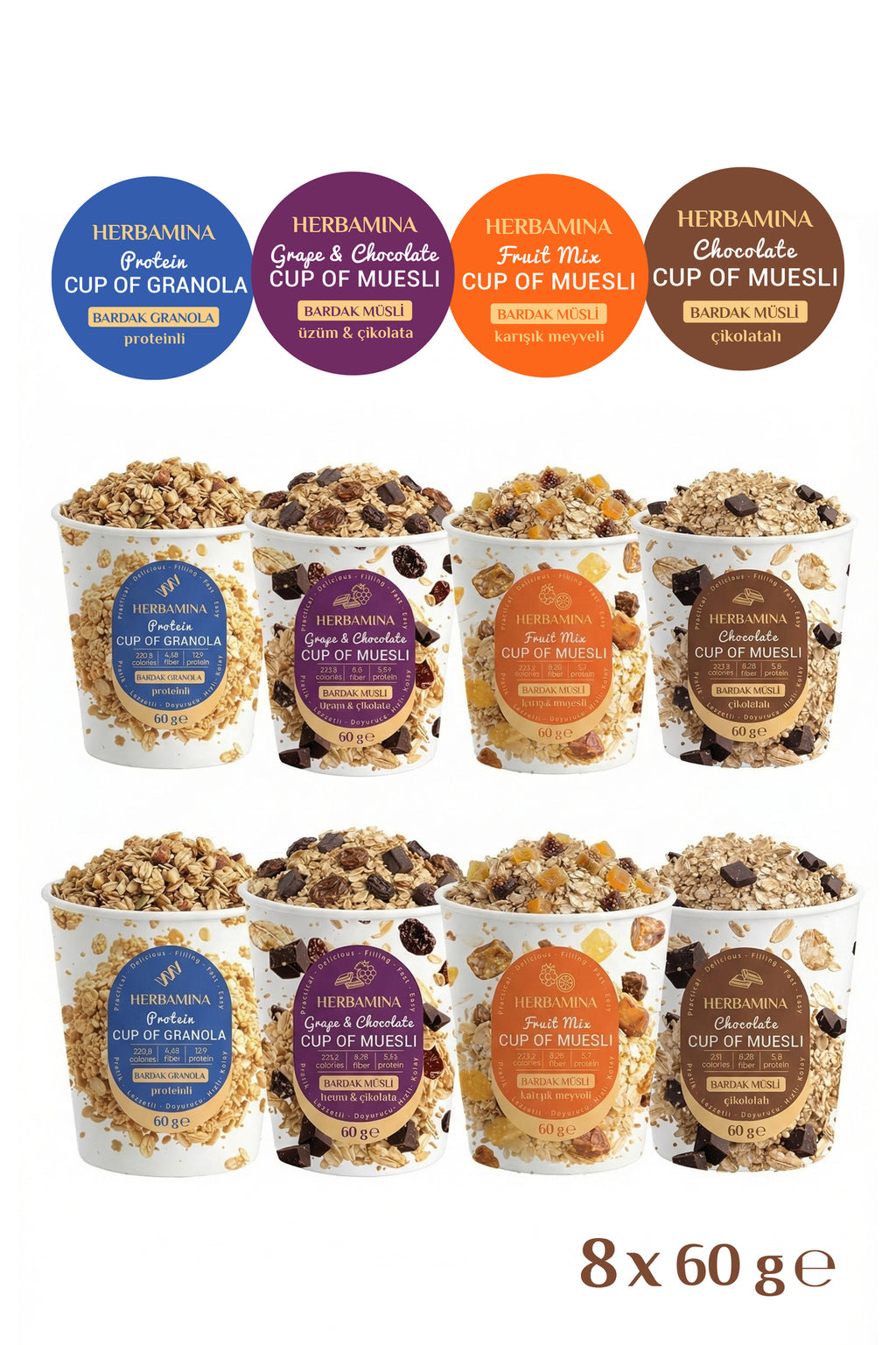 8'li Karışık Granola ve Müsli