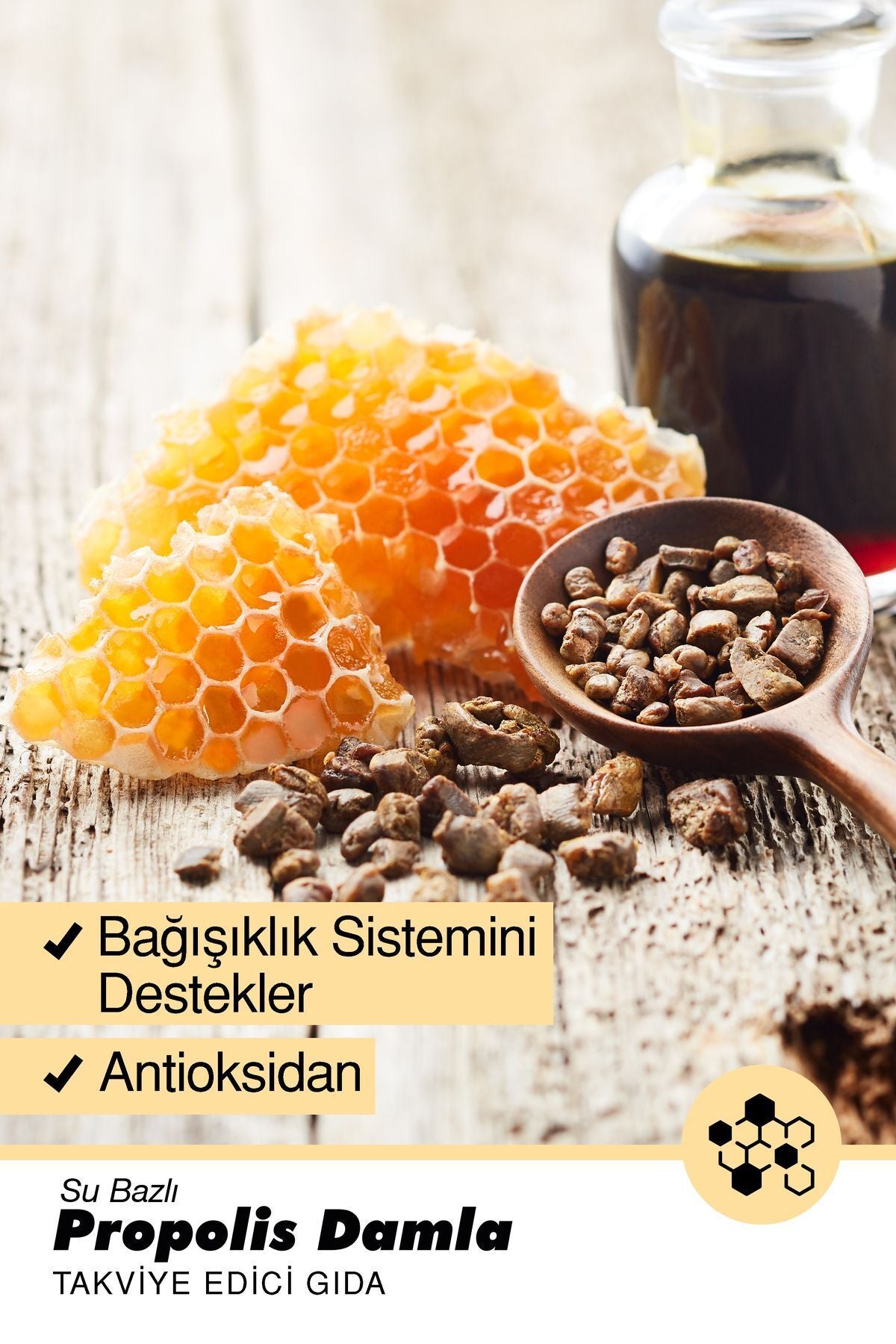 Saf Propolis Damla 20 ml - , Doğal Antioksidan Ve Boğaz Rahatlatıcı