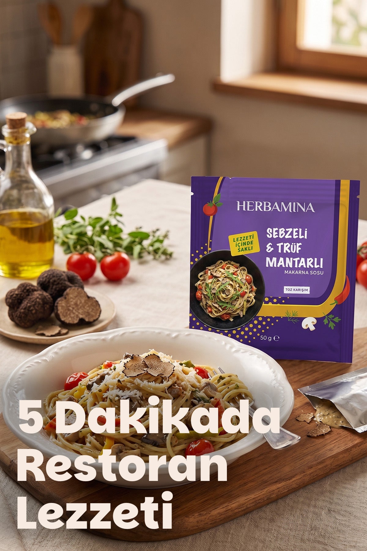 3'lü Sebzeli & Trüf Mantarlı Makarna Sosu 50 gr