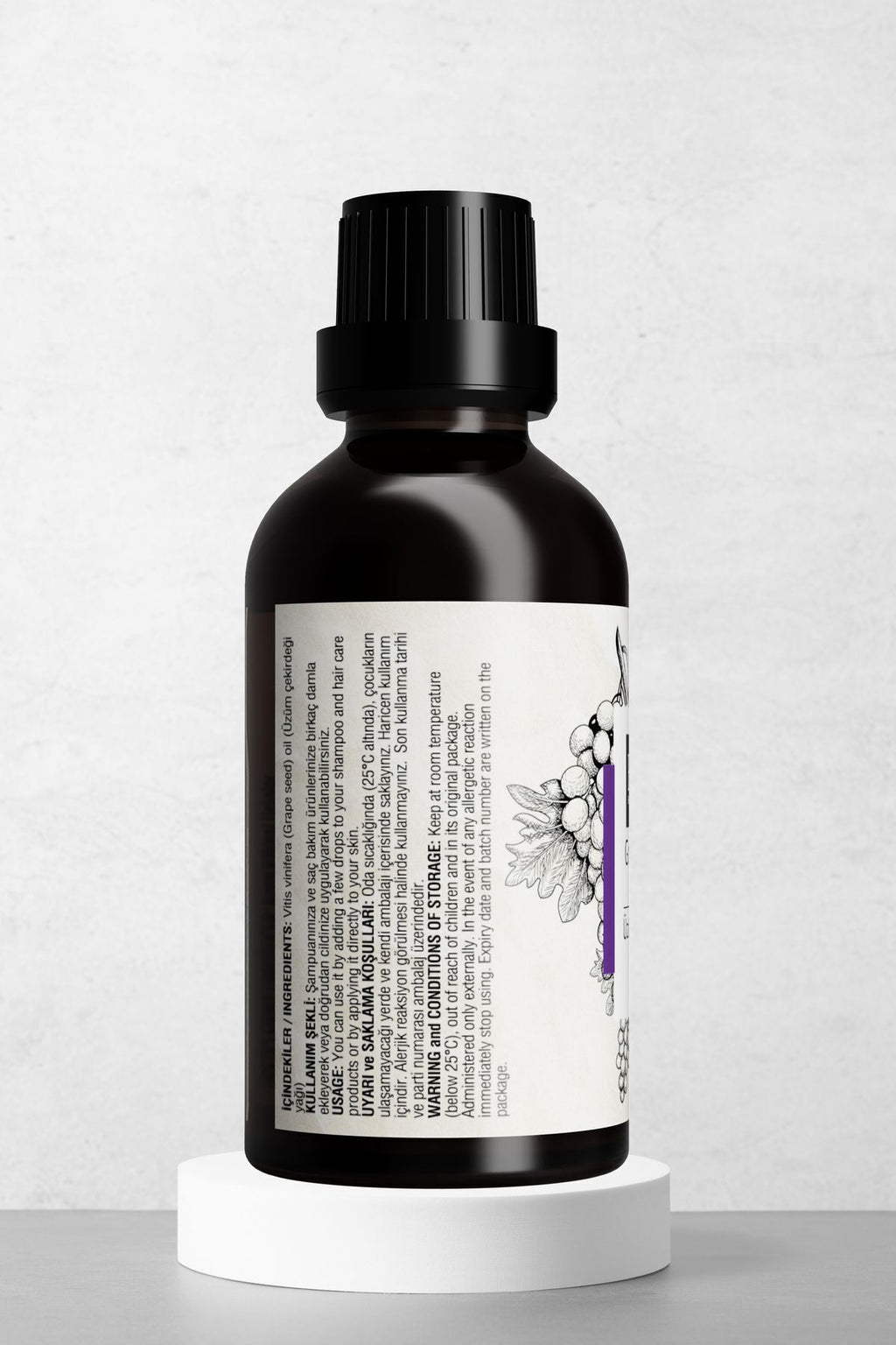 Doğal Üzüm Çekirdeği Yağı - Sıkılaştırıcı Göz Çevresi Ve Cilt Bakım Yağı 50 ml