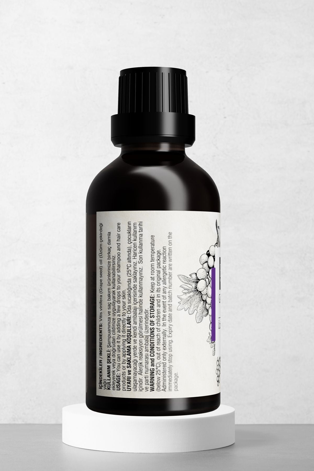 Doğal Üzüm Çekirdeği Yağı - Sıkılaştırıcı Göz Çevresi Ve Cilt Bakım Yağı 50 ml
