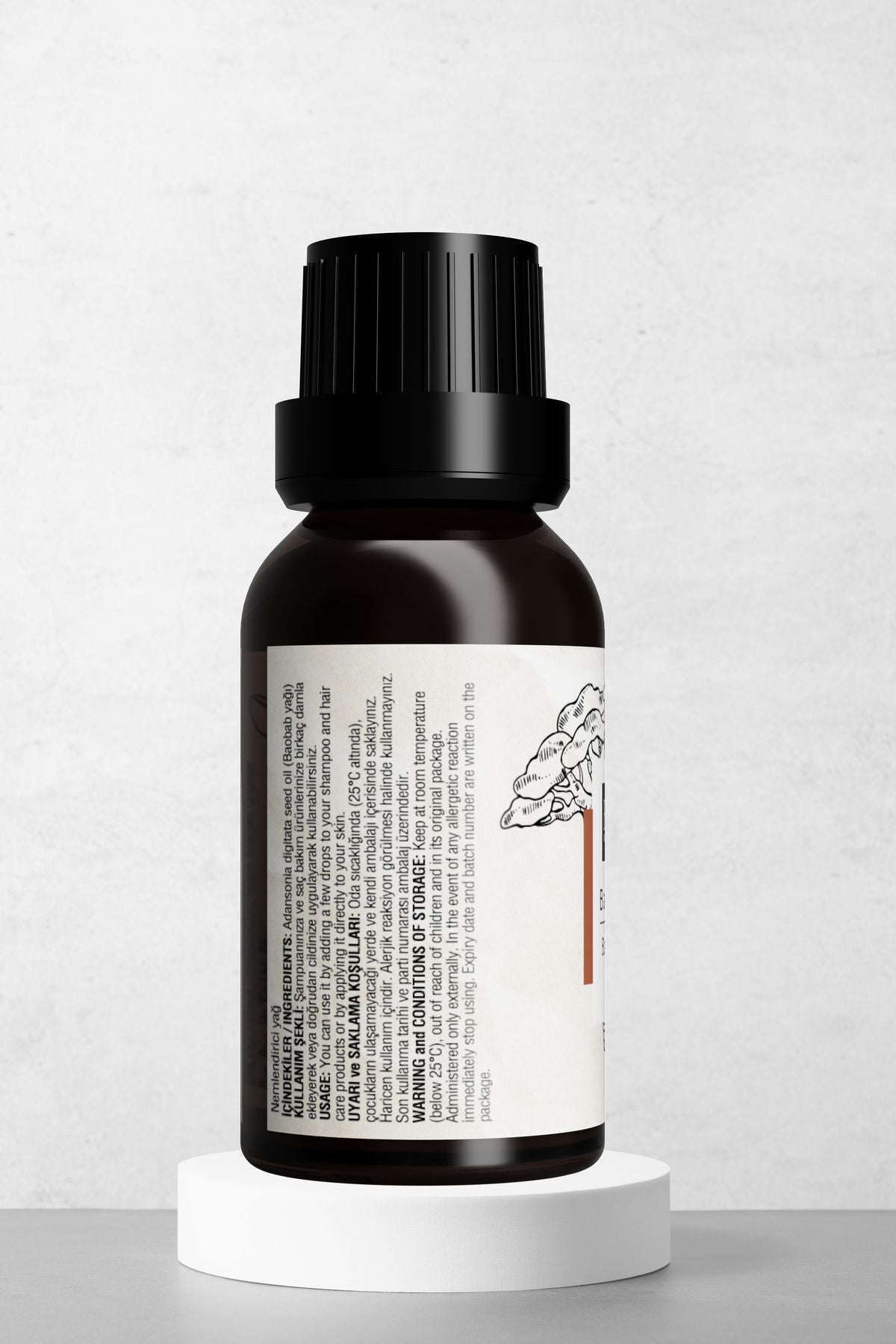 Doğal Baobab Yağı - Saç Cilt İçin Yoğun Onarıcı ve Nemlendirici Bakım Yağı 20 ml