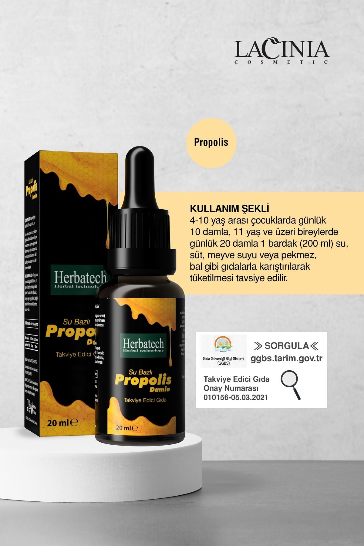 Saf Propolis Damla 20 ml - , Doğal Antioksidan Ve Boğaz Rahatlatıcı