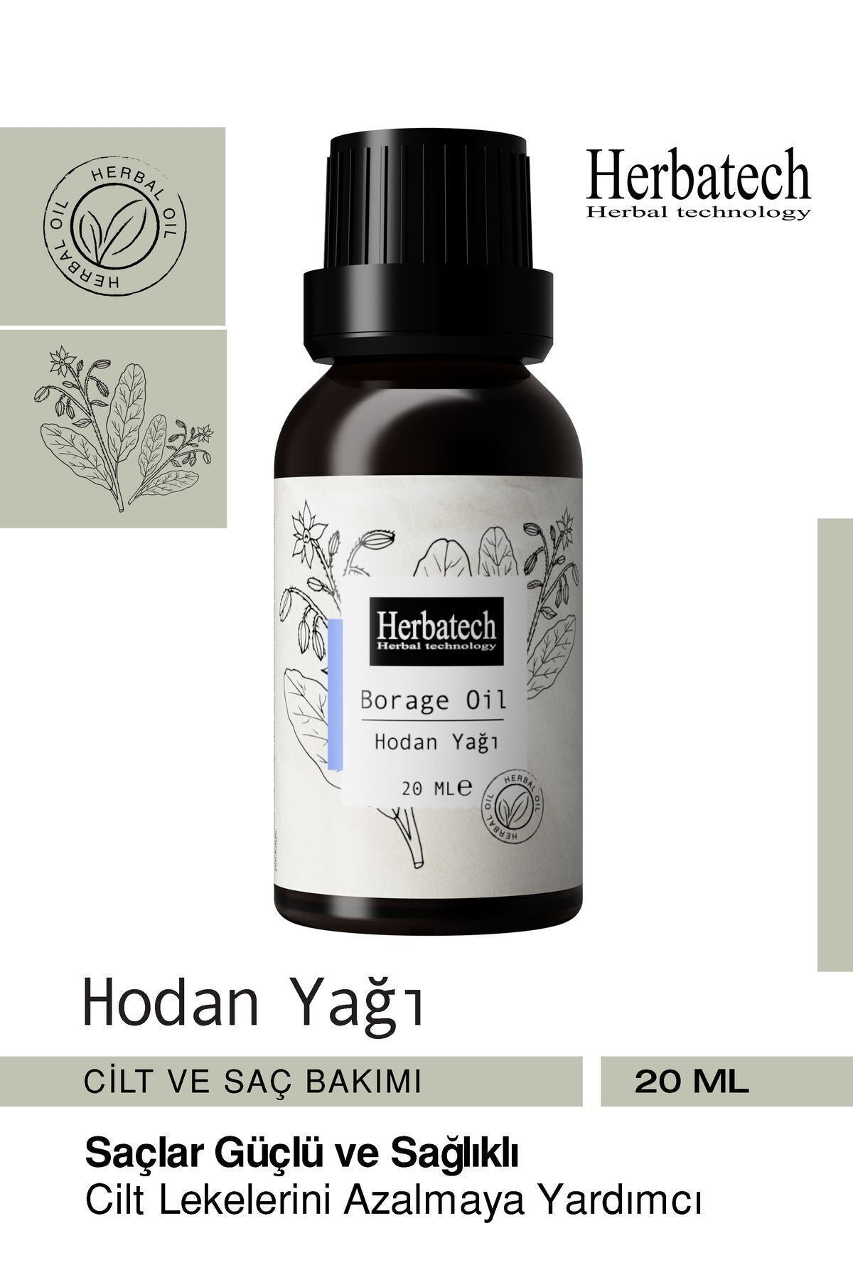 Doğal Hodan Yağı - Bariyer Onarıcı Ve Kırışıklık Karşıtı Cilt Bakım Yağı 20 ml