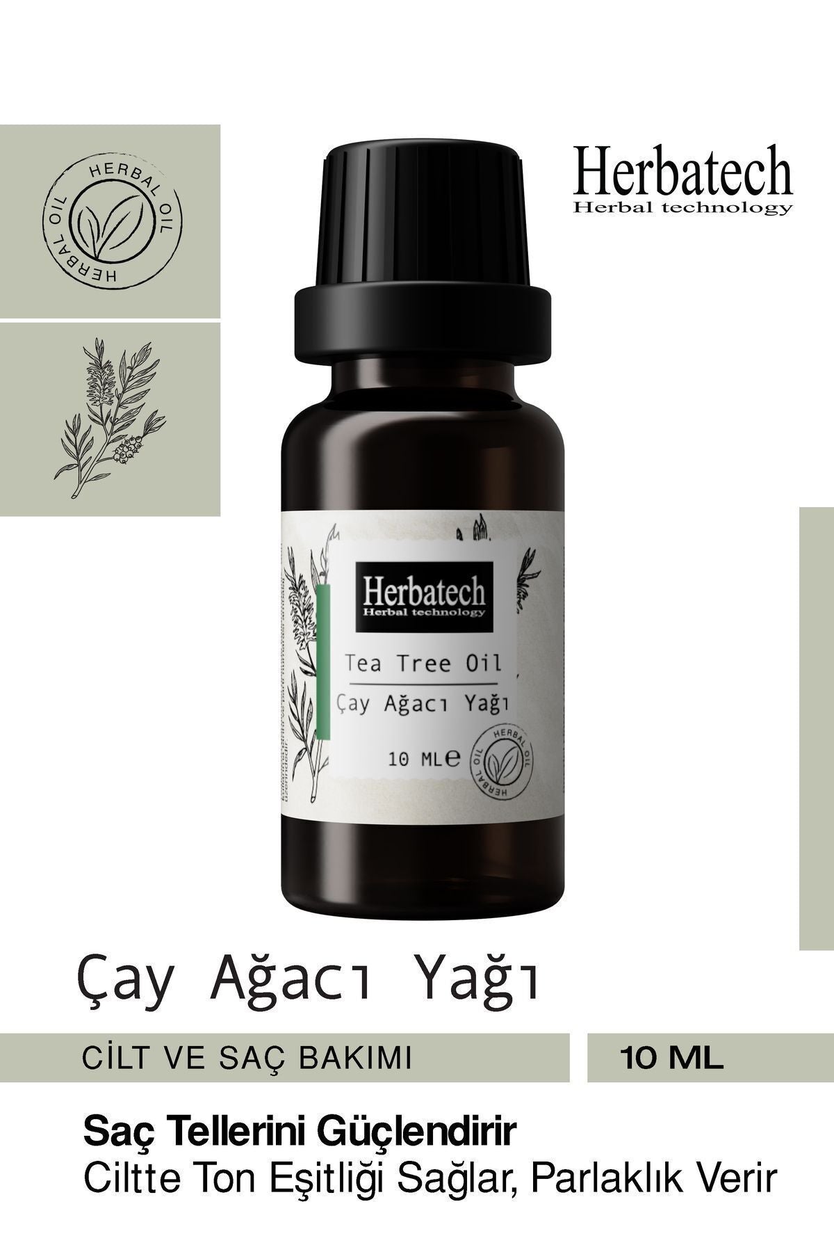 Doğal Çay Ağacı Yağı - Cilt Bakım Rutini İçin Doğal Bakım Yağı 10 ml