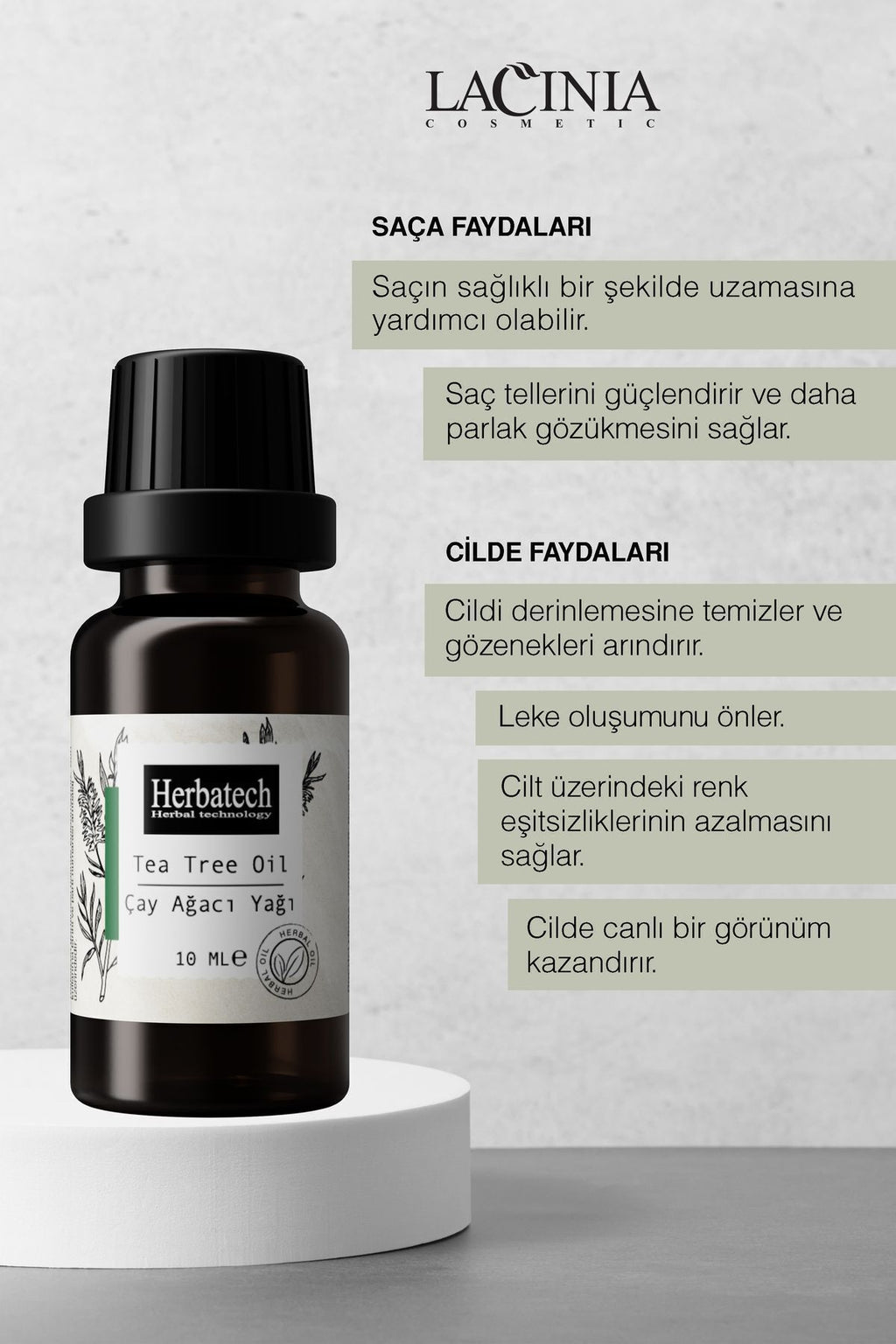 Doğal Çay Ağacı Yağı - Cilt Bakım Rutini İçin Doğal Bakım Yağı 10 ml