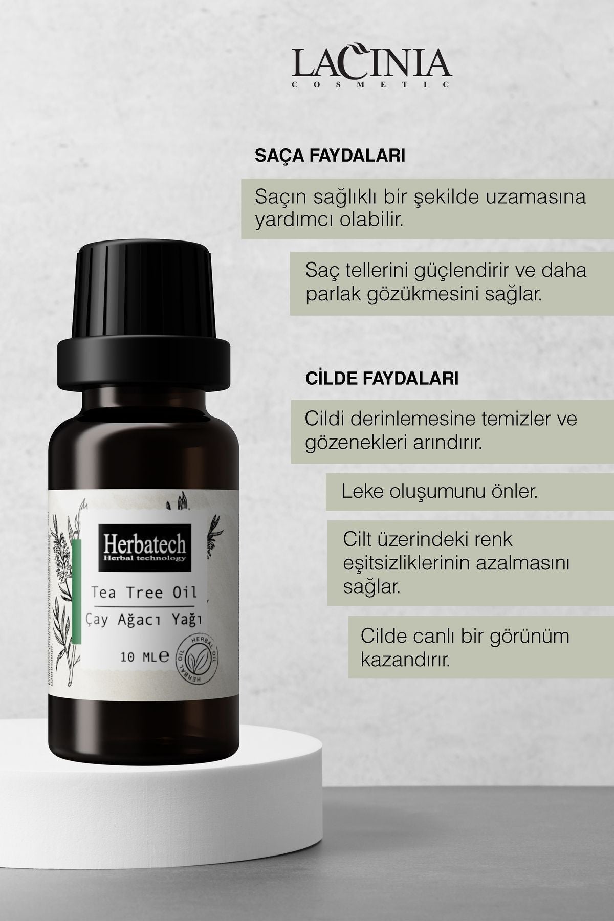Doğal Çay Ağacı Yağı - Cilt Bakım Rutini İçin Doğal Bakım Yağı 10 ml