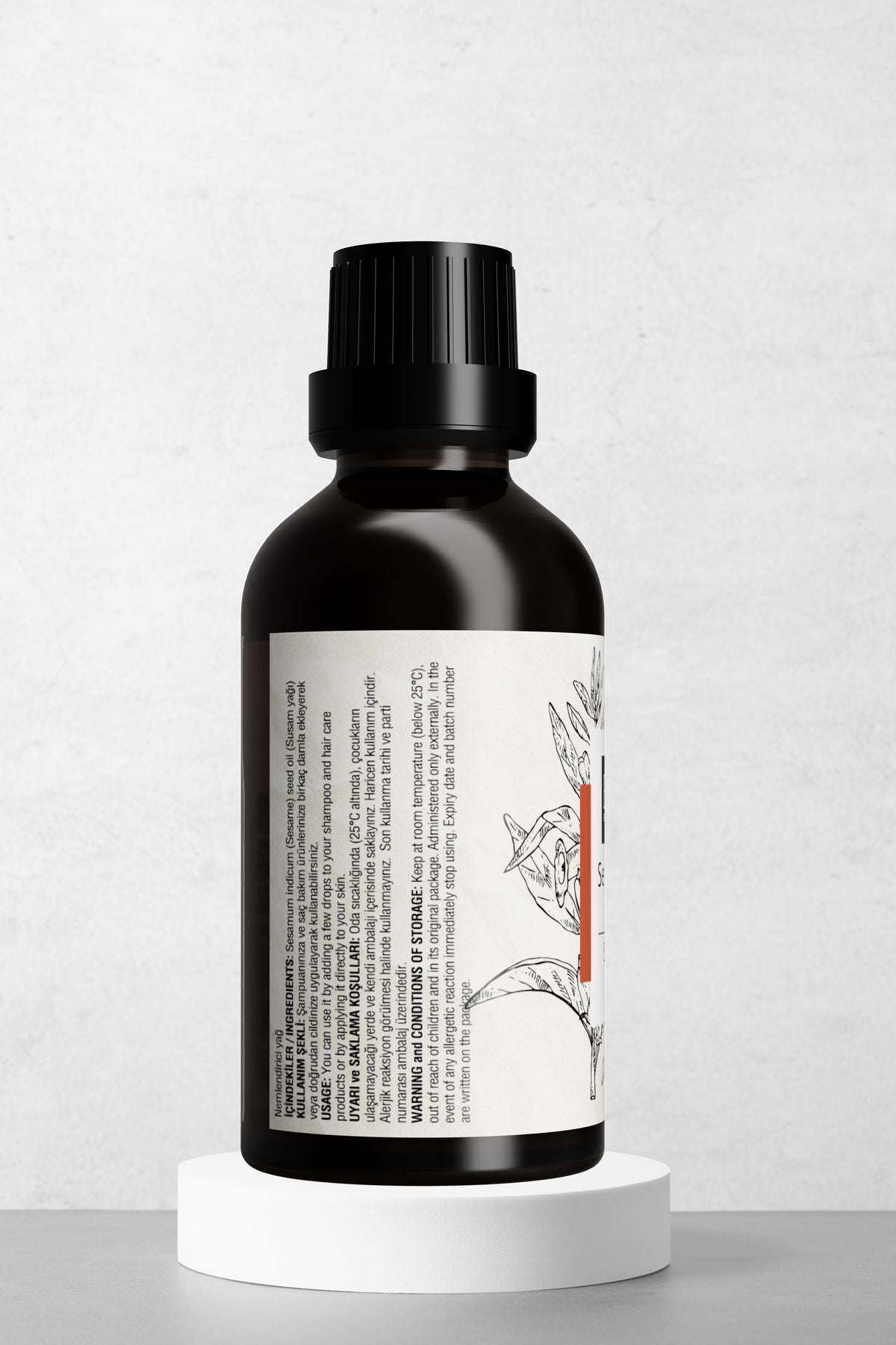 Doğal Susam Yağı - Besleyici Saç, Kaş Ve Nemlendirici Cilt Bakım Yağı 50 ml
