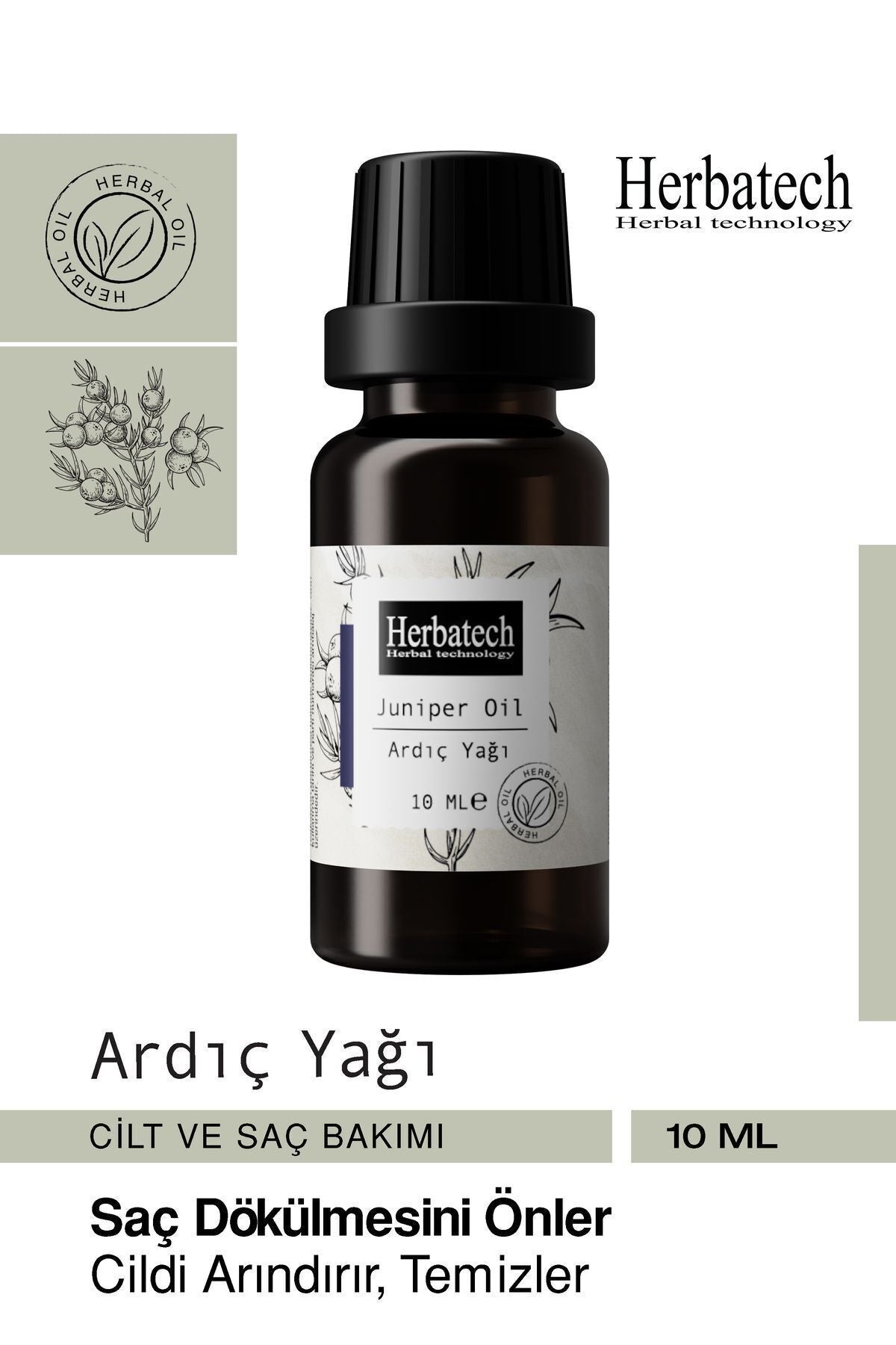 Doğal Ardıç Yağı - Saç Derisi Önleyici, Cilt Arındırıcı, Saç Dökülmesine Karşı Yağ 10 ml