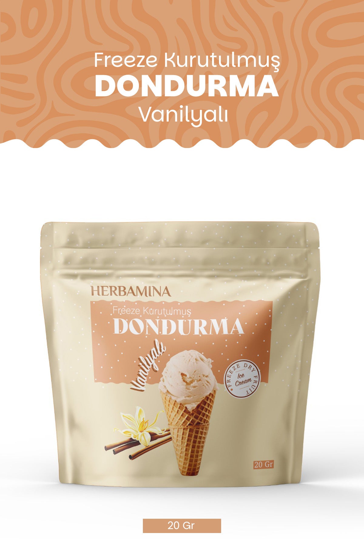 Dondurularak Kurutulmuş Vanilyalı Dondurma - 20 gr