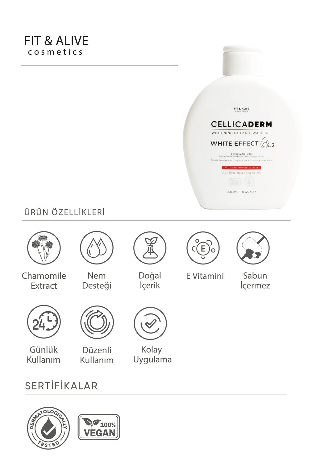 Fitalive Cellicaderm Intime Jel - Beyazlatıcı Etkili