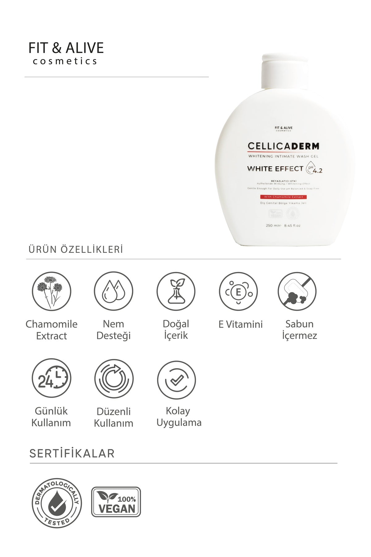 Fitalive Cellicaderm Intime Jel - Beyazlatıcı Etkili