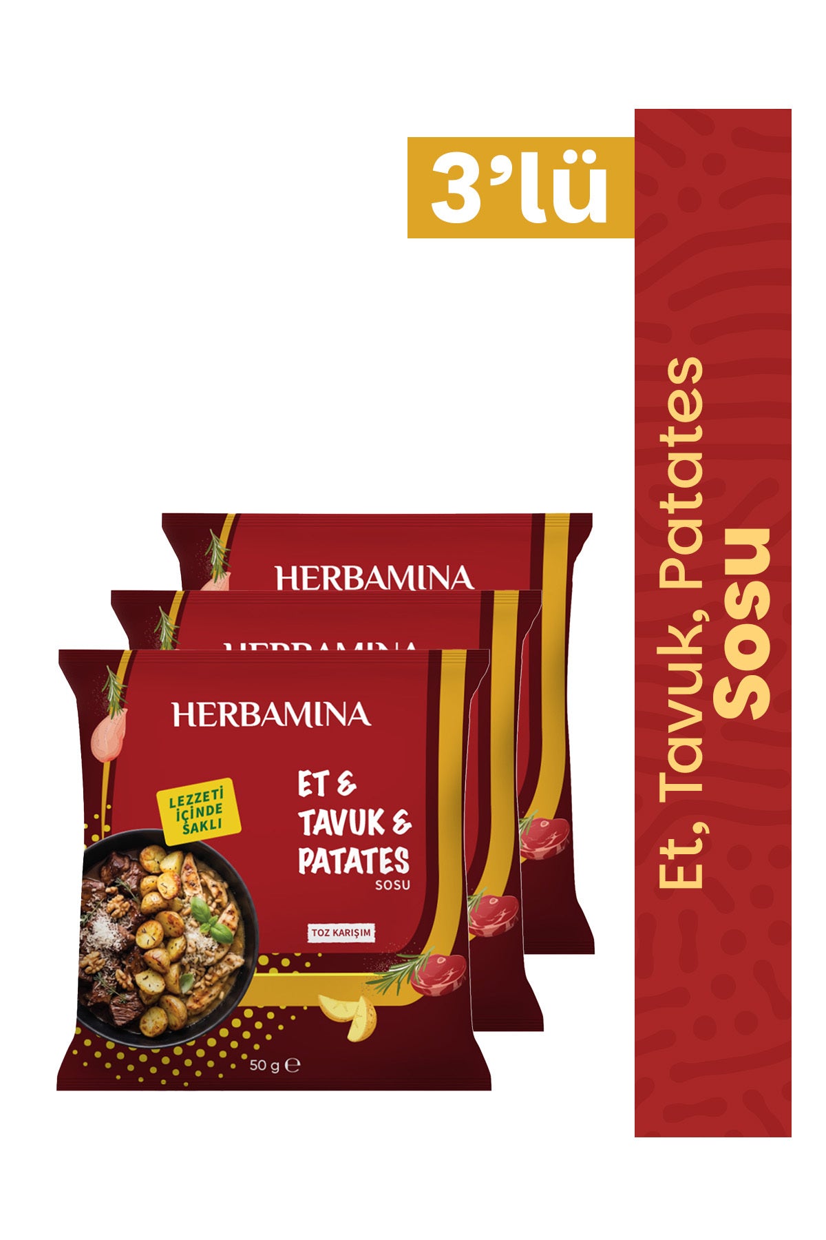 3'lü Et & Tavuk & Patates Sosu 50 gr