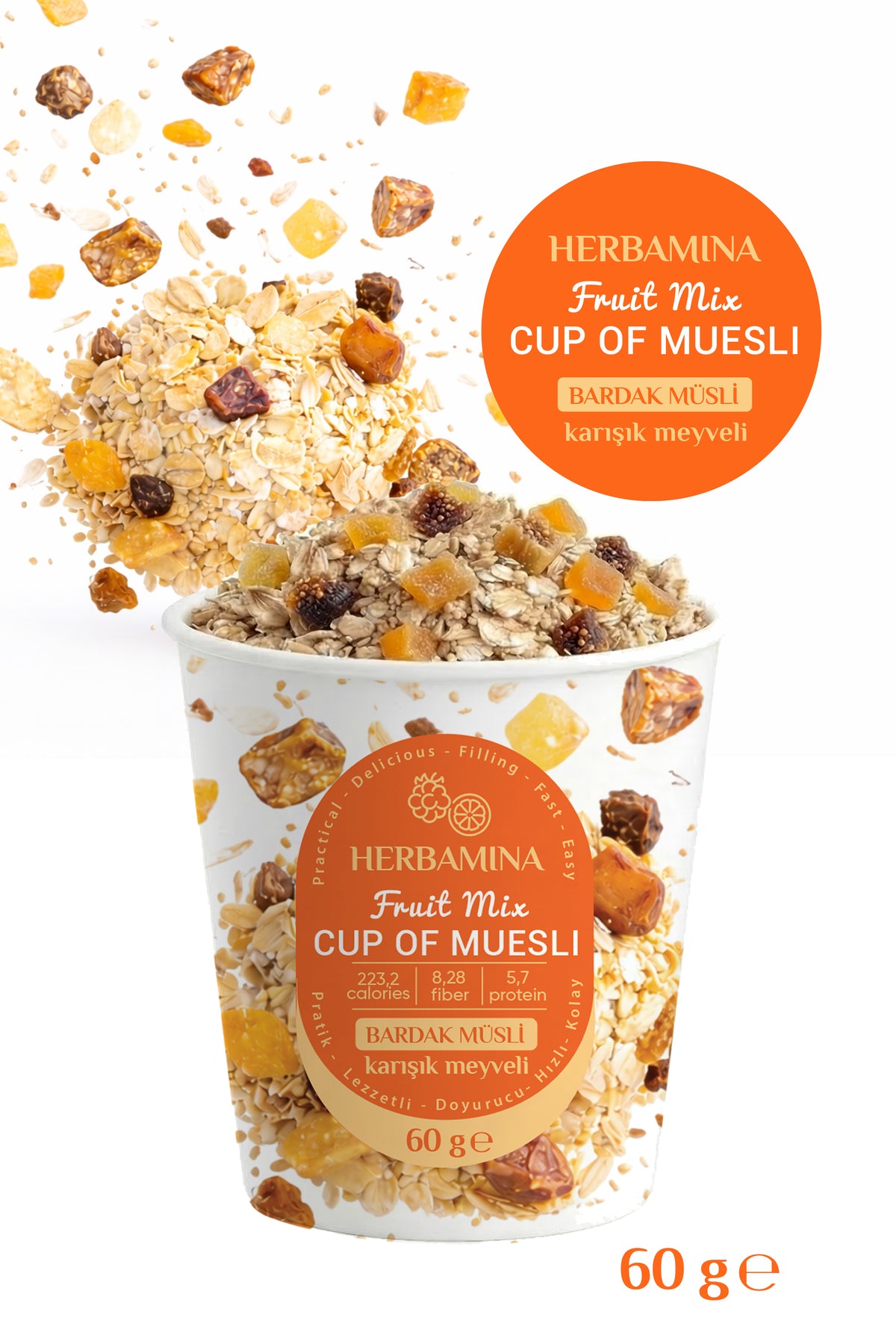 Bardak Müsli Karışık Meyveli - 60 gr