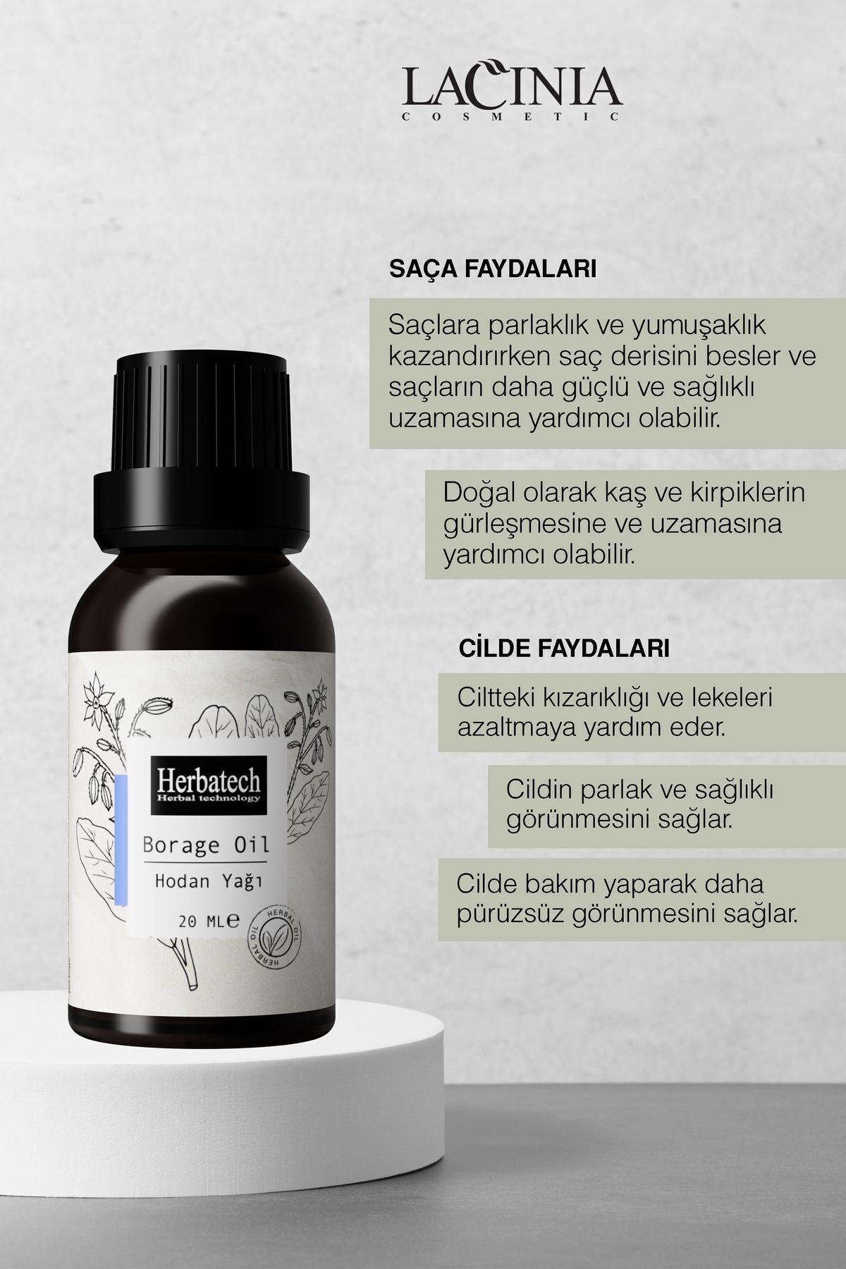 Doğal Hodan Yağı - Bariyer Onarıcı Ve Kırışıklık Karşıtı Cilt Bakım Yağı 20 ml