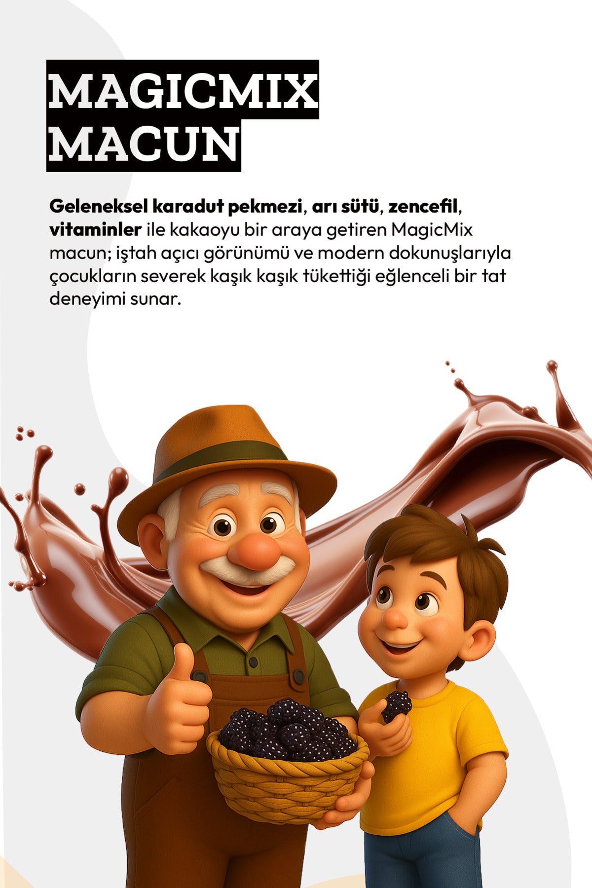 Magicmix Kakaolu & Karadut Pekmezli Bitkisel Karışımlı Geleneksel Gıda 240 gram