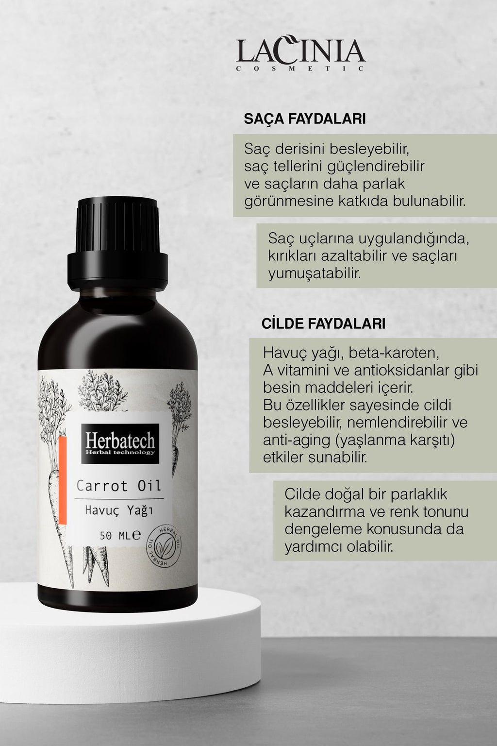 Doğal Havuç Yağı - Altın Bronzluk Etkili Ve Canlandırıcı Cilt Bakım Yağı 50 ml