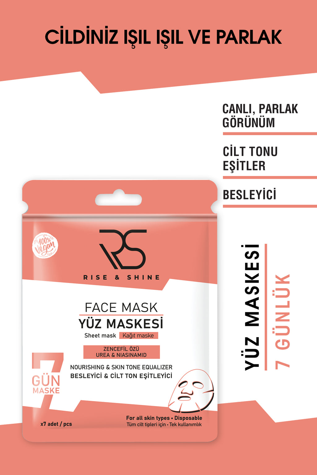 Kağıt Yüz Maskesi- 7' li