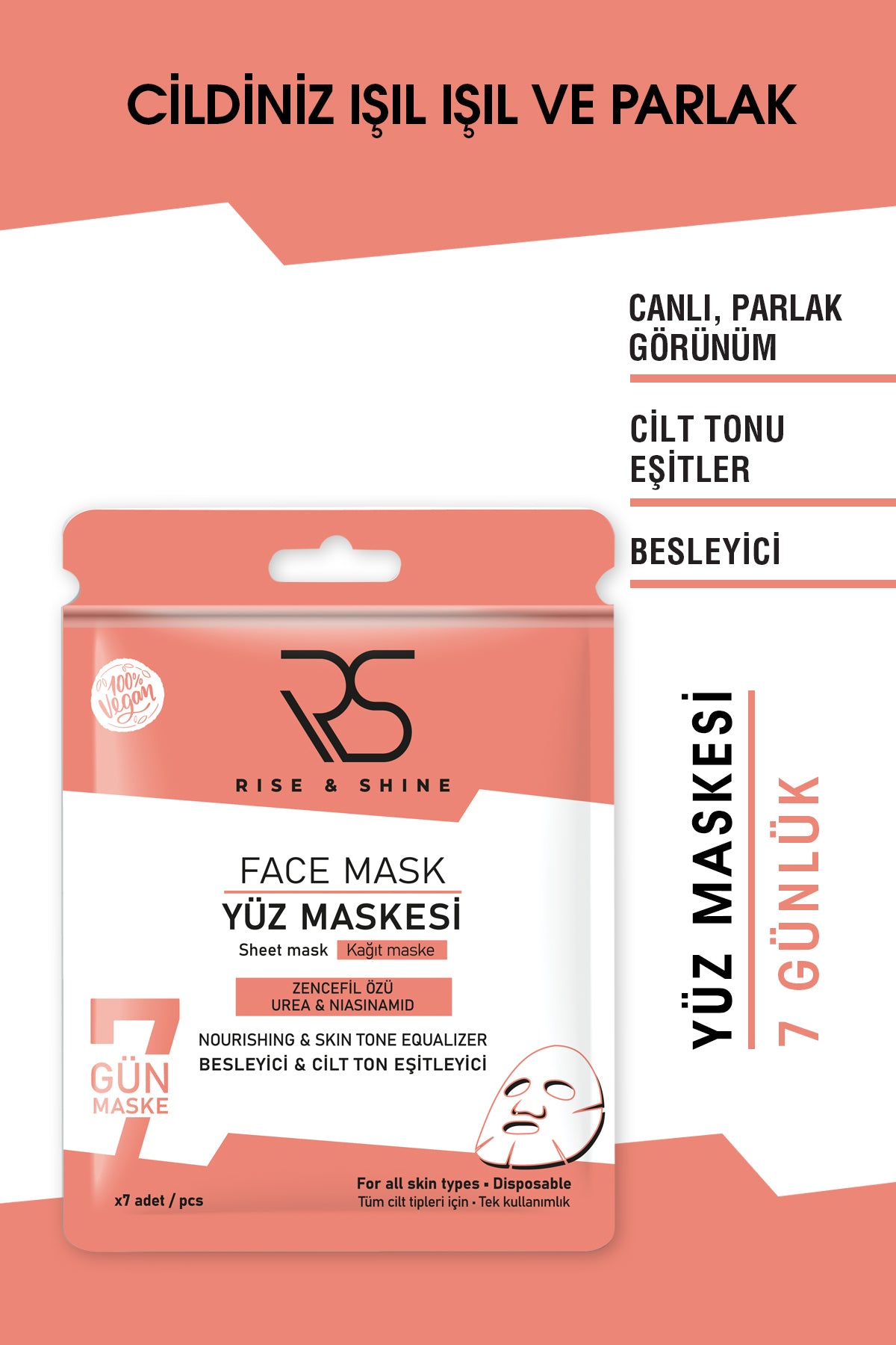 Kağıt Yüz Maskesi- 7' li
