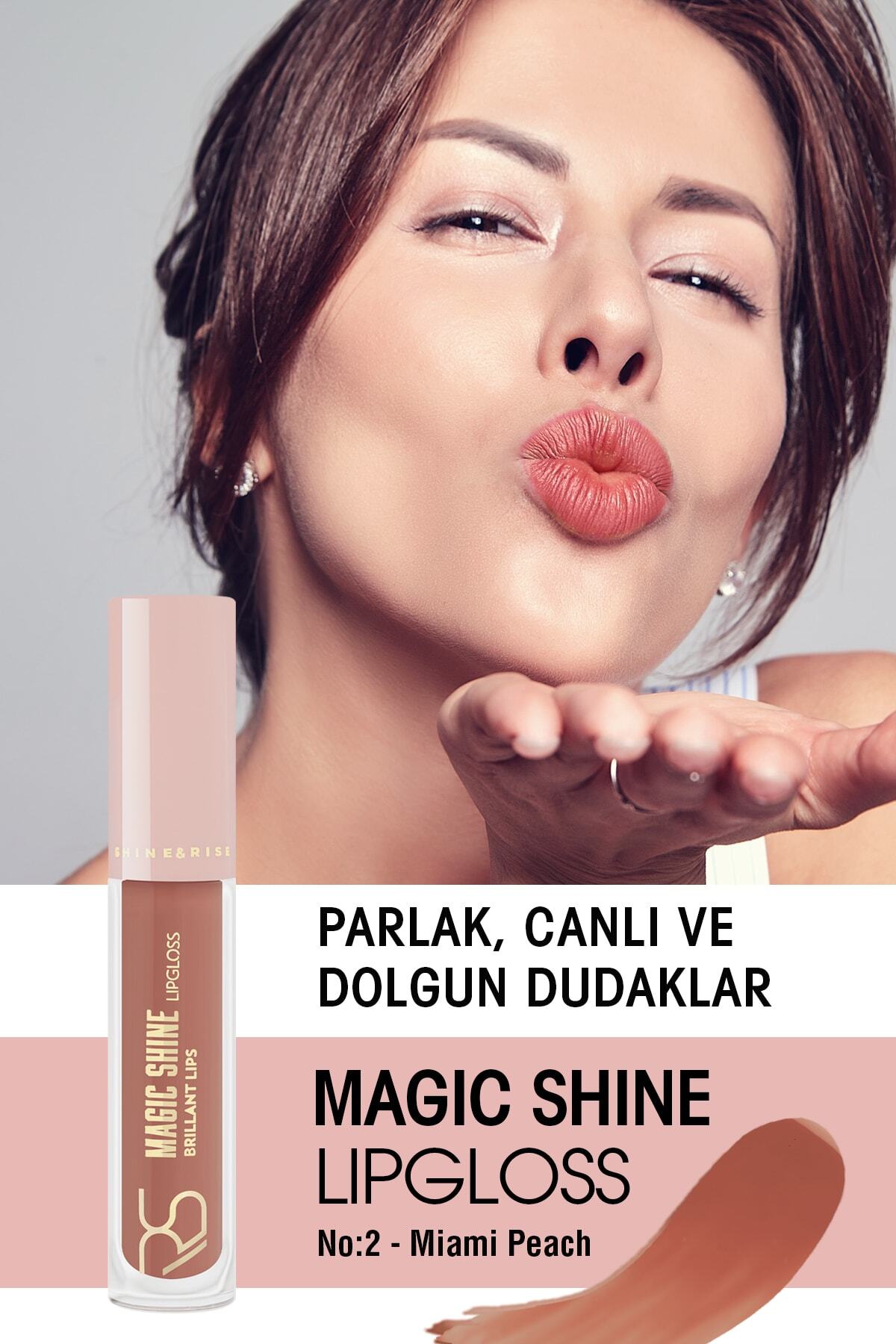 Rise And Shine Doğal Işıltılı Dudak Parlatıcısı No:2 - Miami Peach