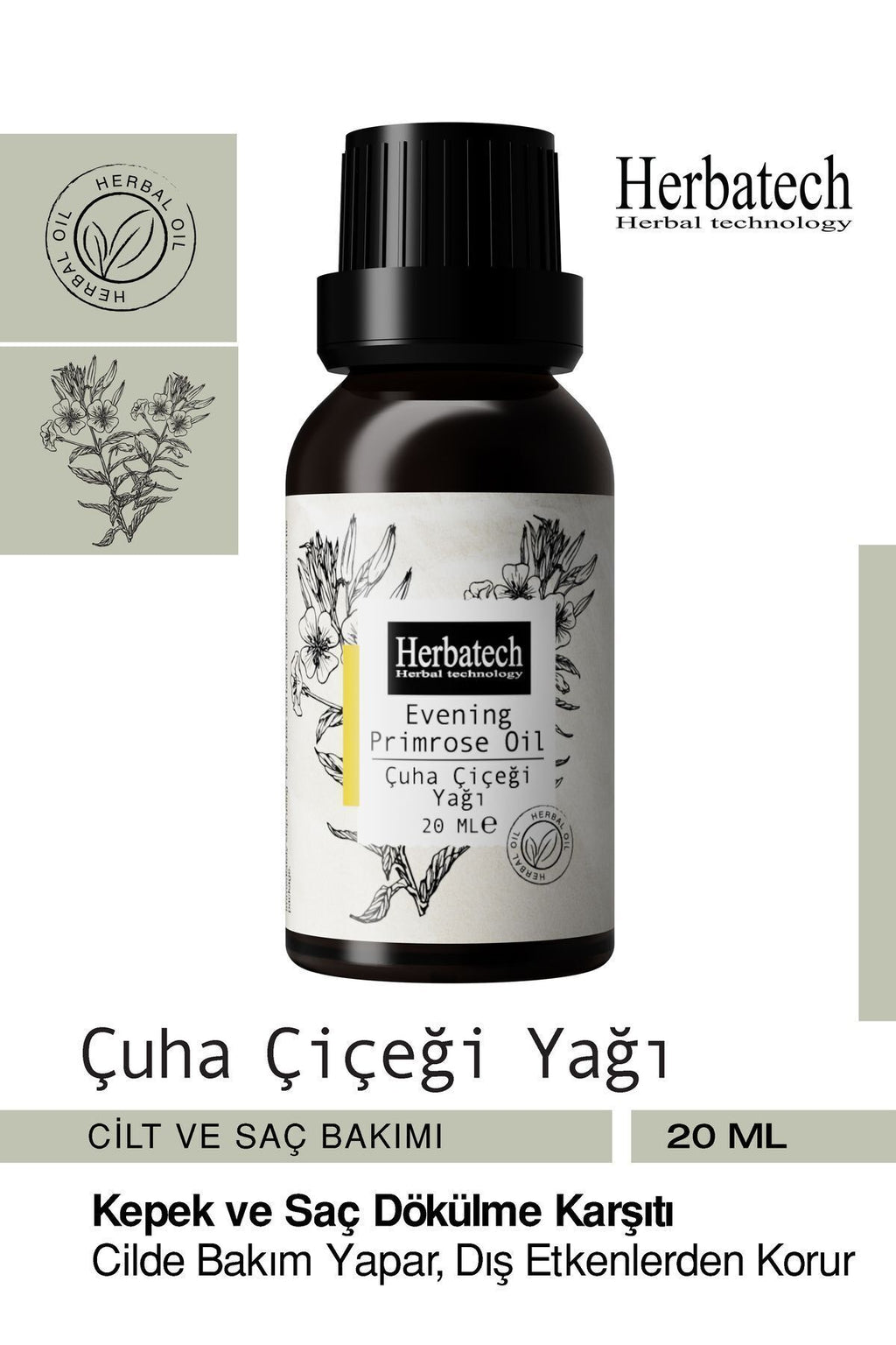 Doğal Çuha Çiçeği Yağı - Saç Dökülmesi Kepeklenme Karşıtı Onarıcı Bakım Yağı 20 ml