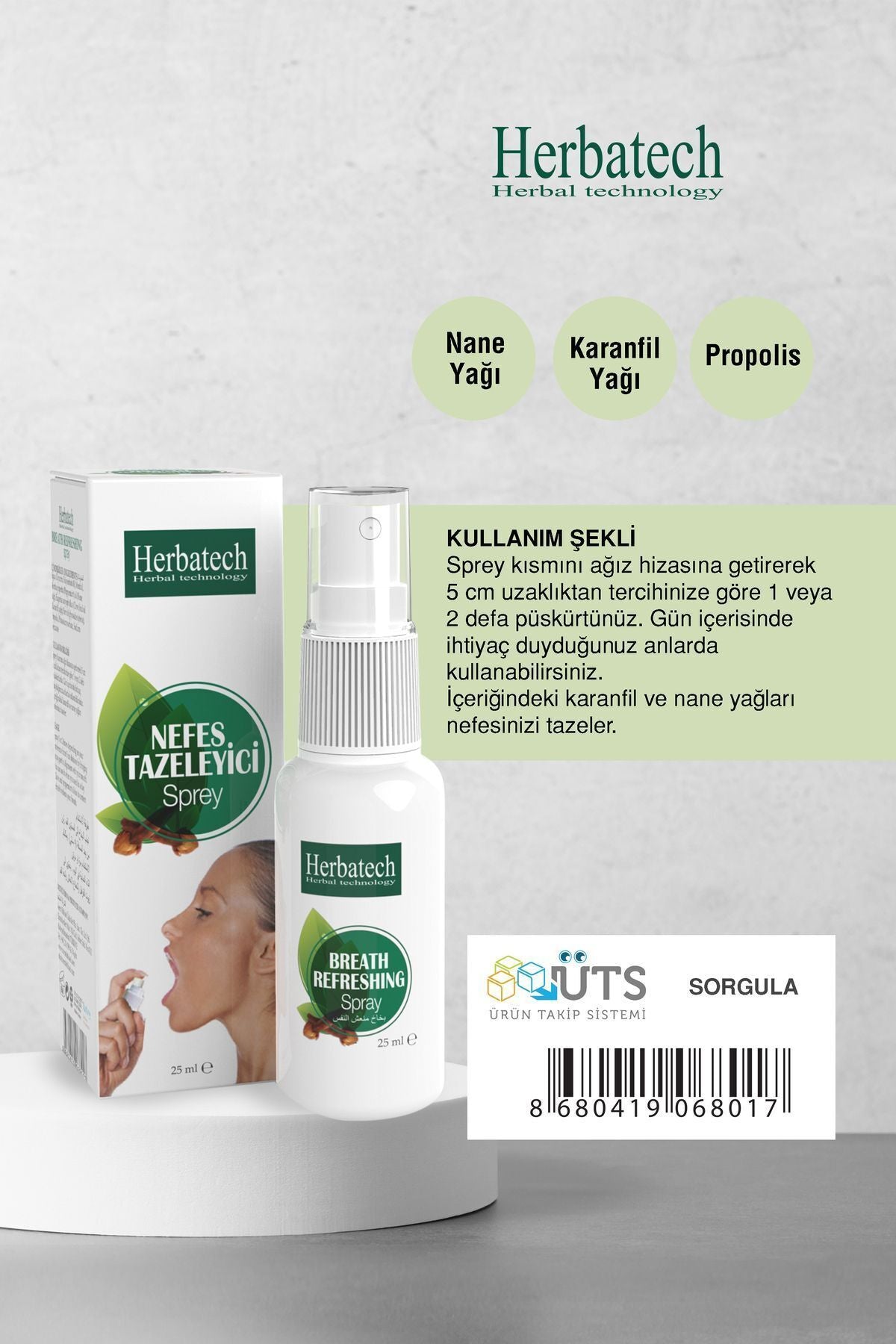 Doğal Ağız Bakım Spreyi 25 ml - Ferahlatıcı, Nefes Tazeleyici Ve Hijyen Destekleyici